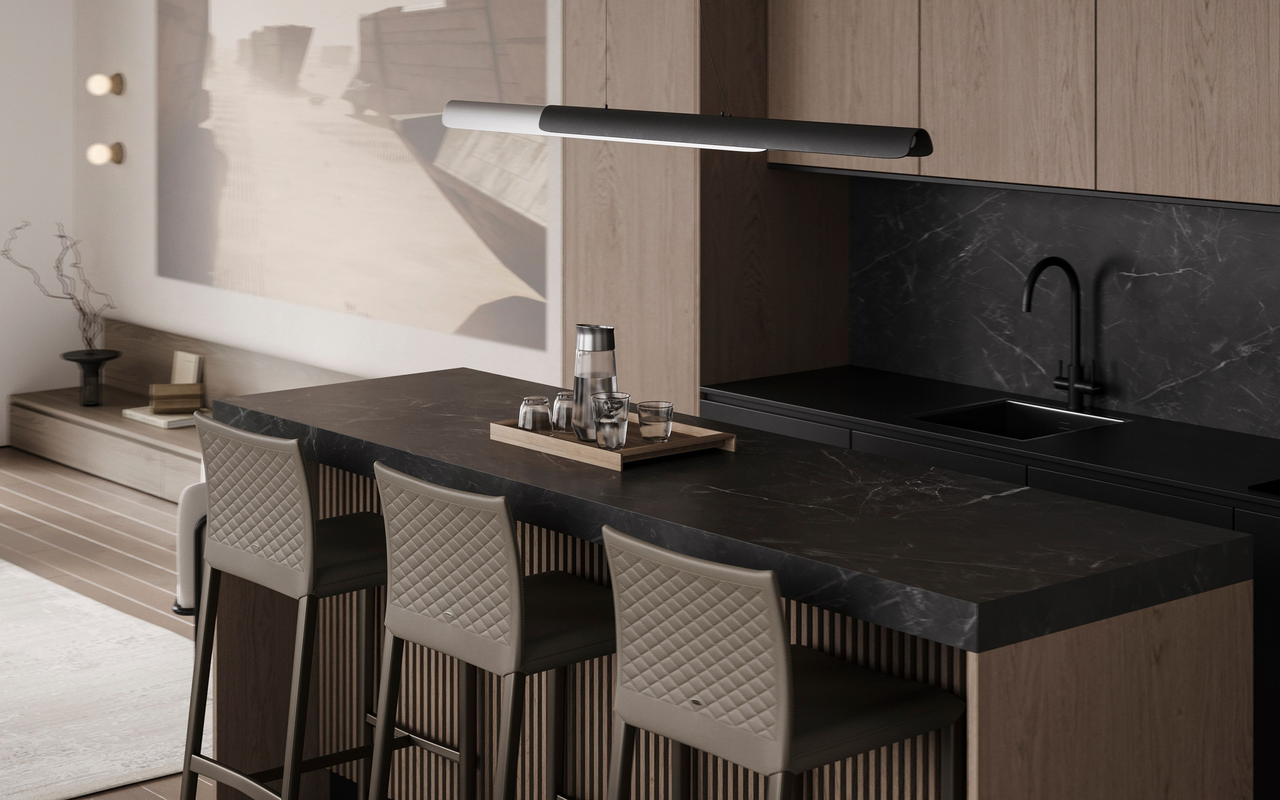 MONOCHROME | CONCEPTUAL PROJECT. Interior Visualization by Valerie Stetyukevich