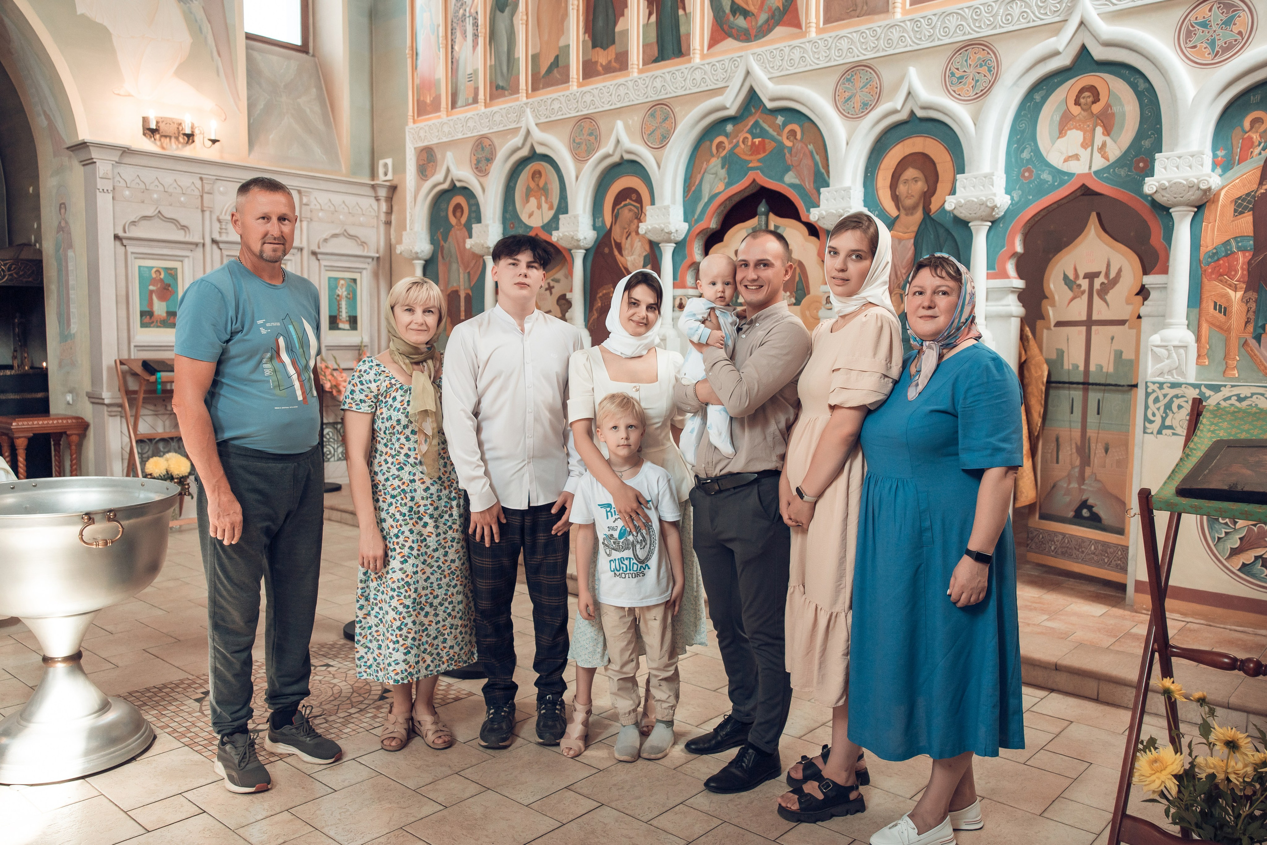 Таинство Крещения Василия. Храм в честь иконы «Всецарица». Семейный фотограф в Рязани и Рязанской области