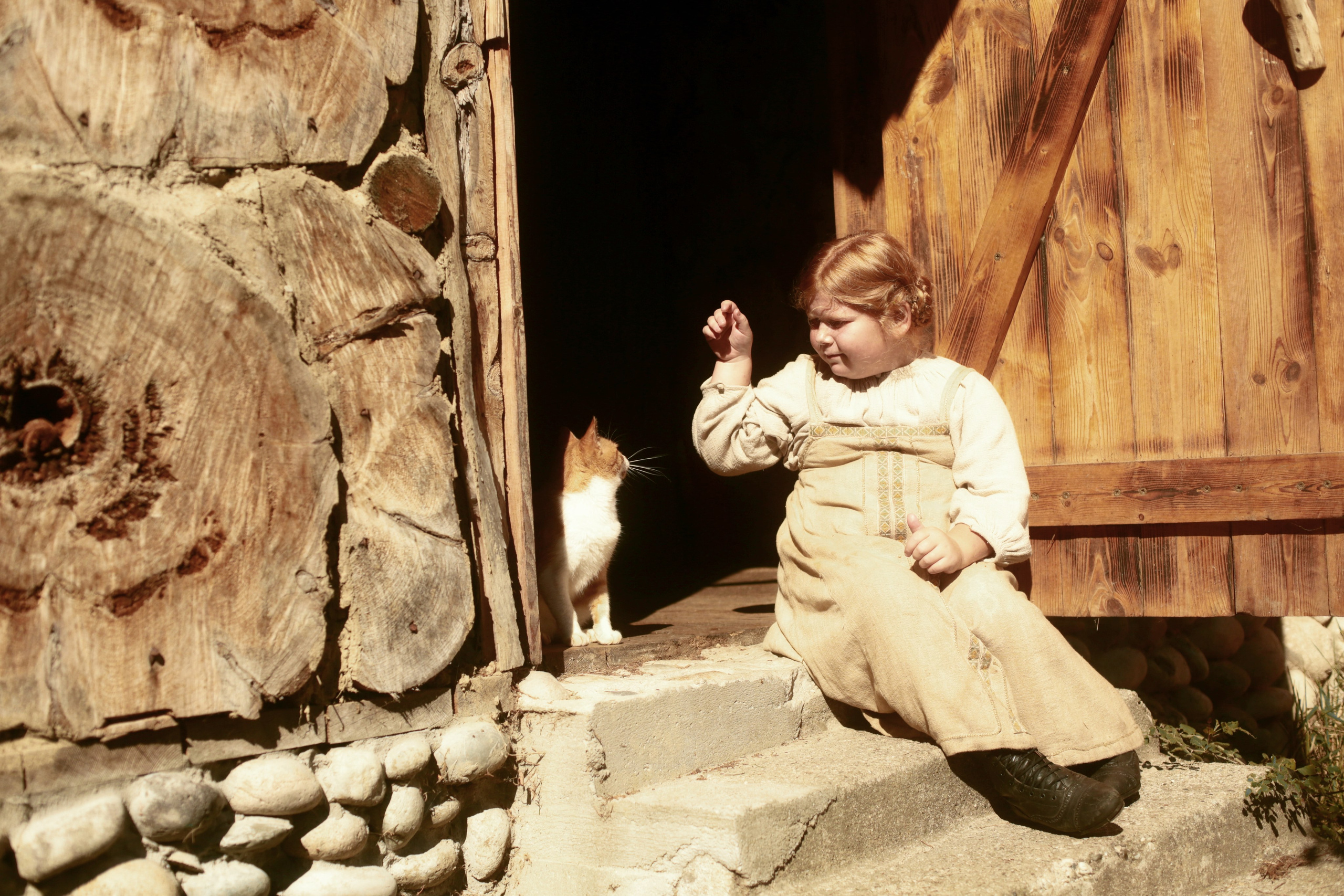 Кинематографическая съемка. Старик и дети. Ekaterina Beridze