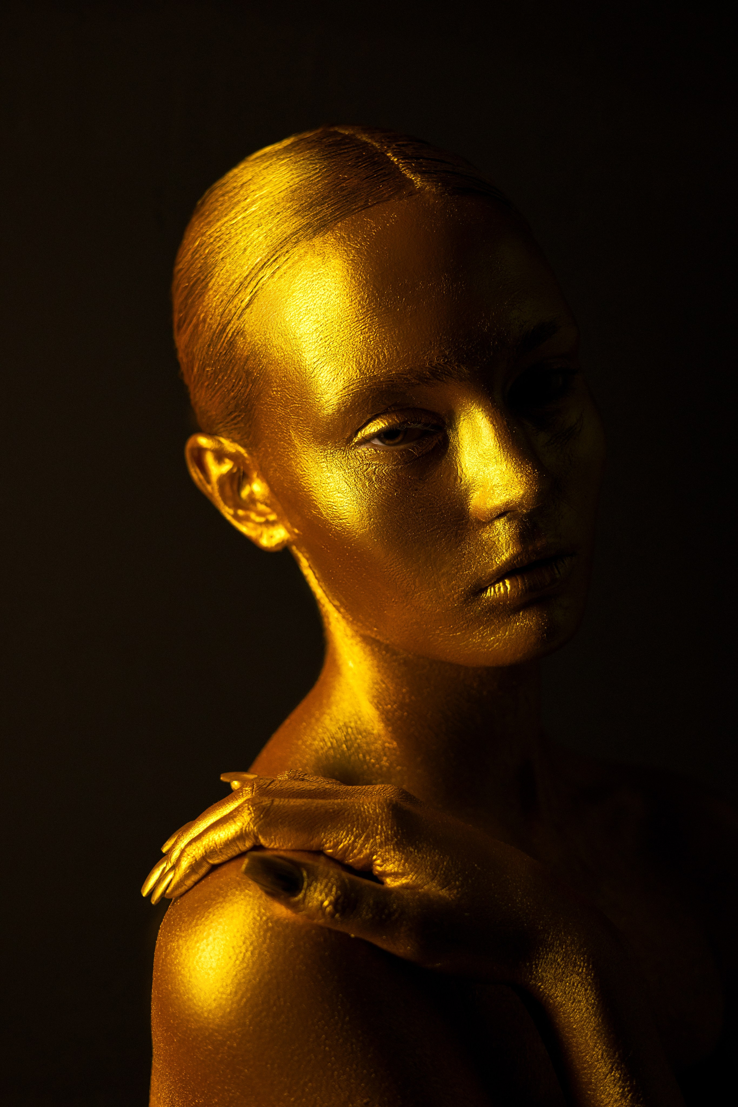 Лиза: золотая статуя. Фотограф Белов Тимофей | Красноярск