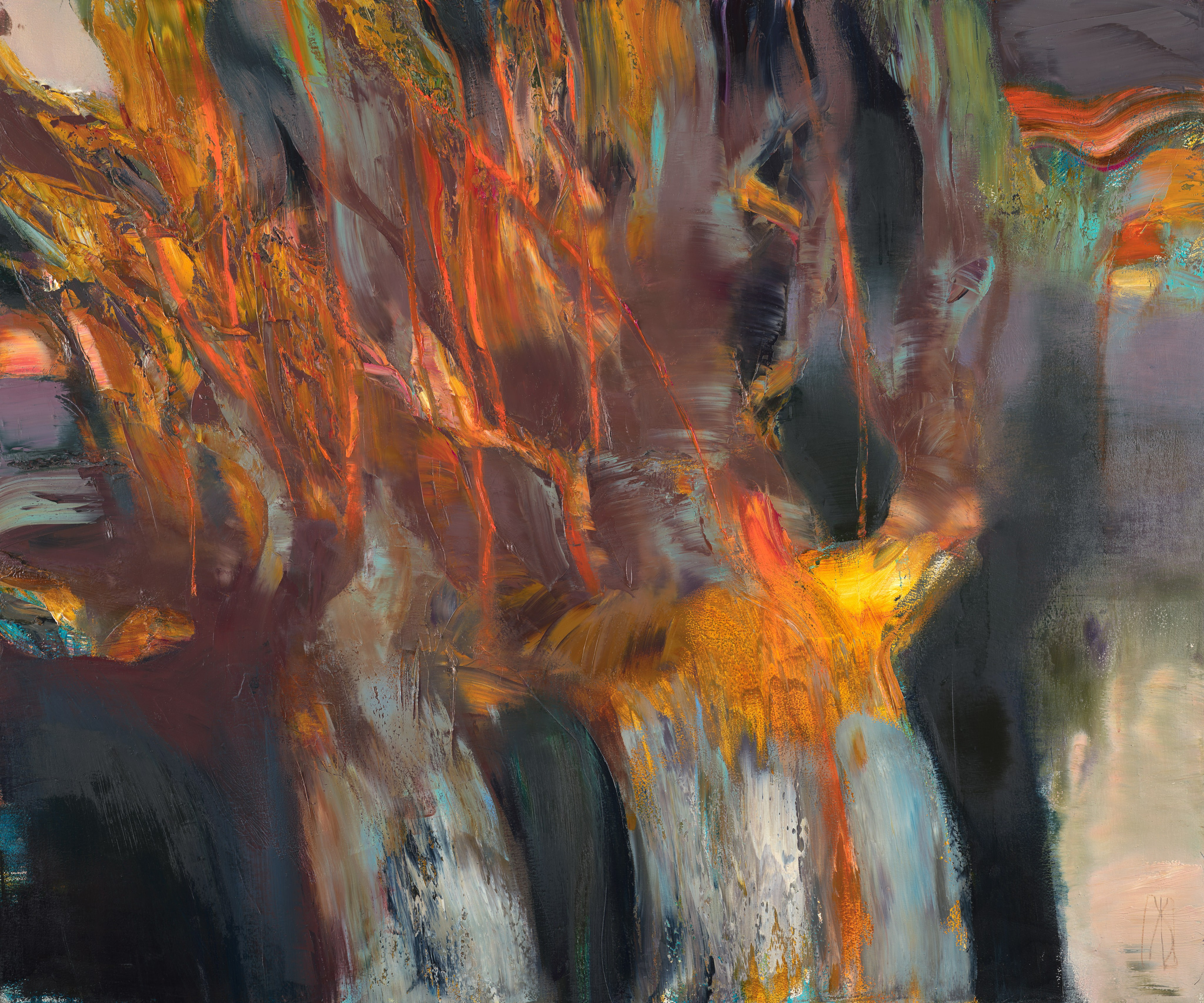 «Деревья I» - художник Лариса Блохина (холст, масло, 100x120 см, 2022)