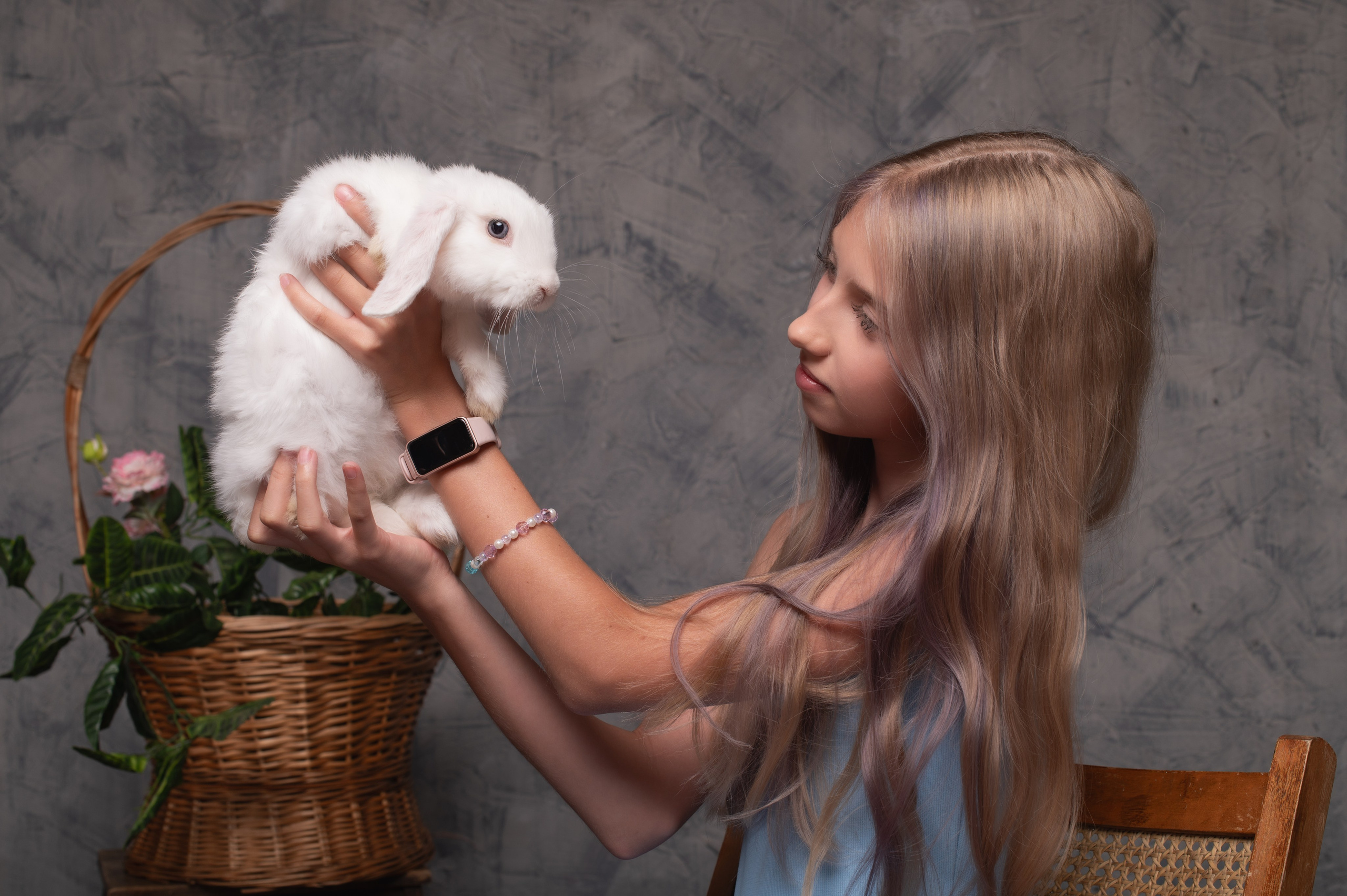 Дети и кролик. Детский фотограф в Новокузнецке Николай Чекалин