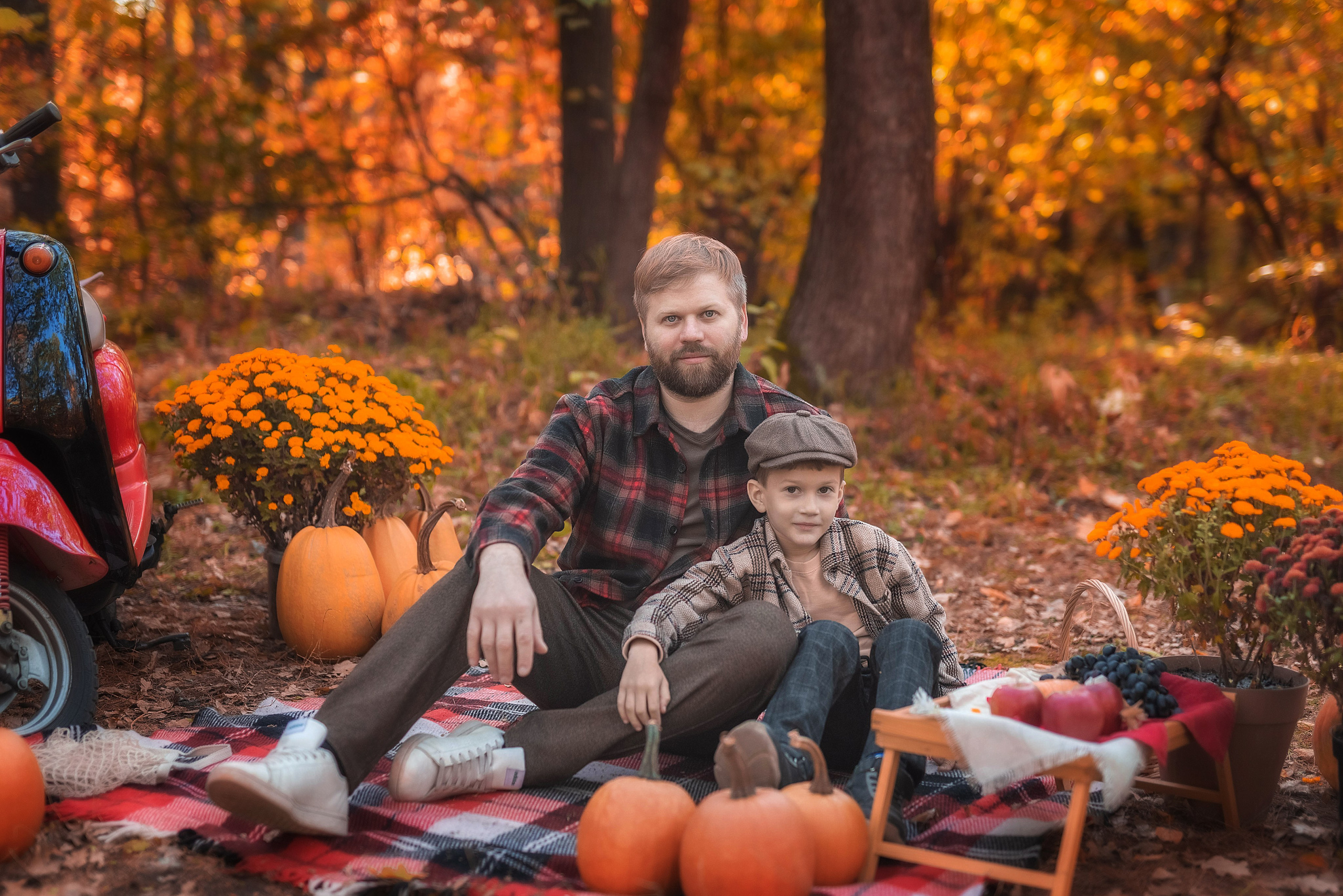 Осенняя фотосессия в лесу. Семейный, детский фотограф в Воронеже Анна Никитина