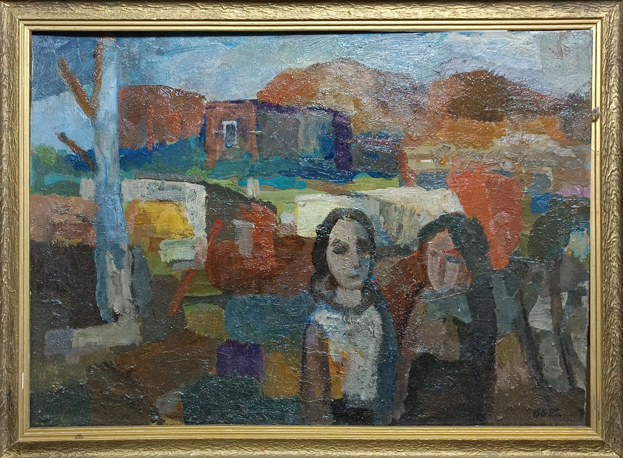 «Пейзаж с двумя фигурами» 1995 год. Художник Величко Вадим Семёнович