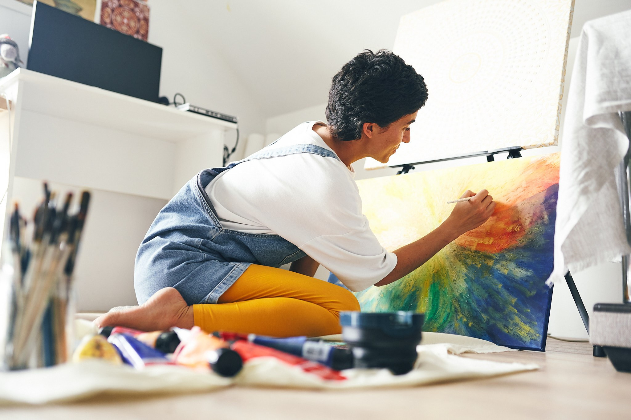 Контент съемка для художницы. Фотограф в Сочи Катя Гончарова