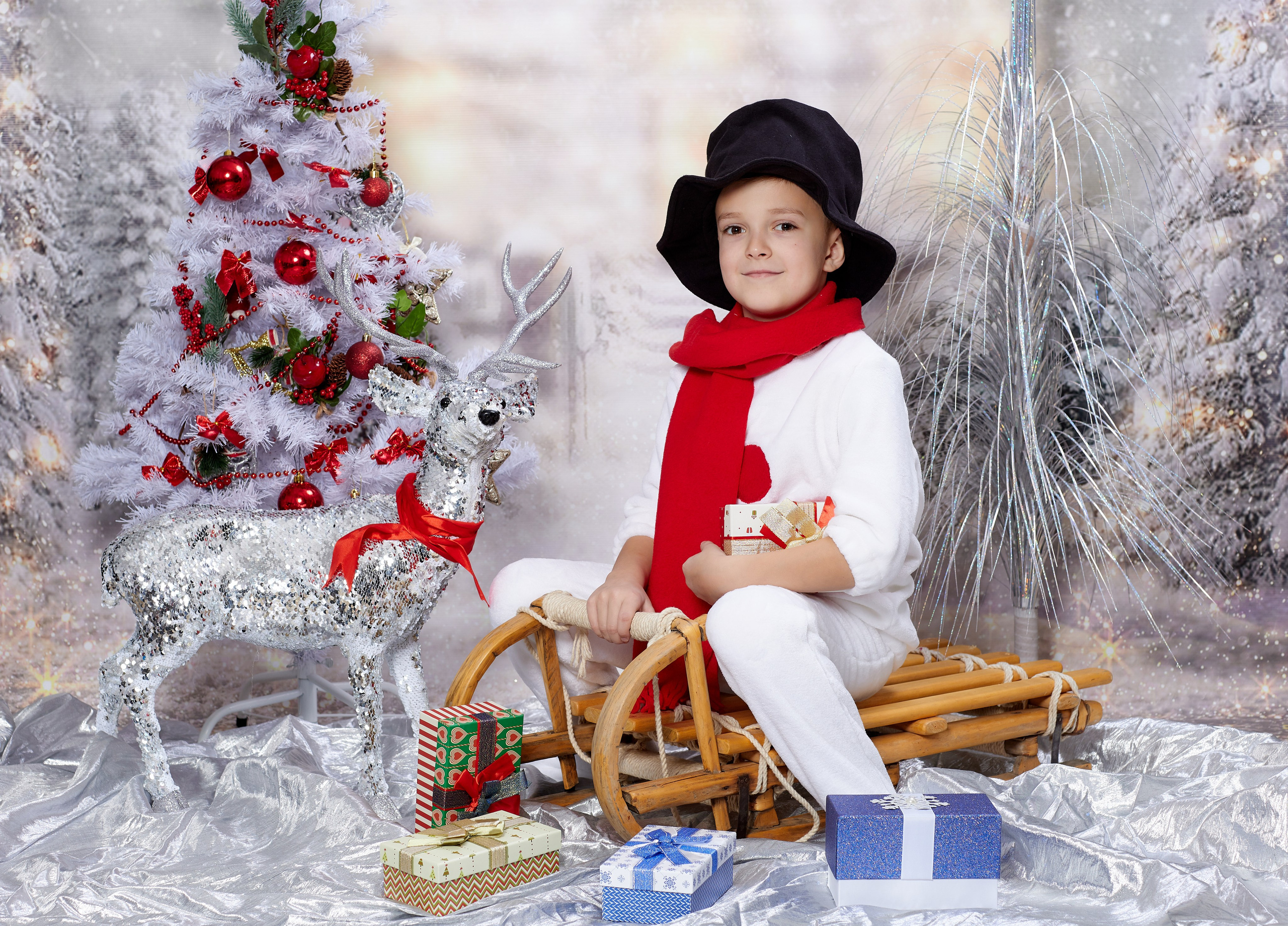 На санях. Детская выездная фотостудия