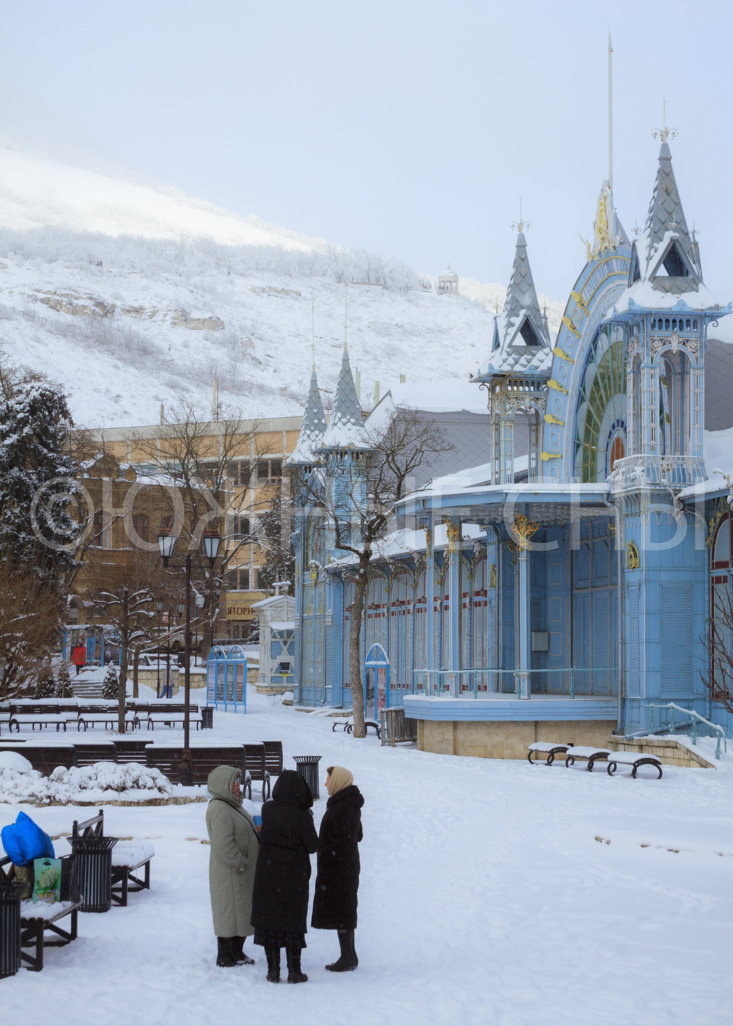Парк Цветник и Лермонтовская галерея зимой
