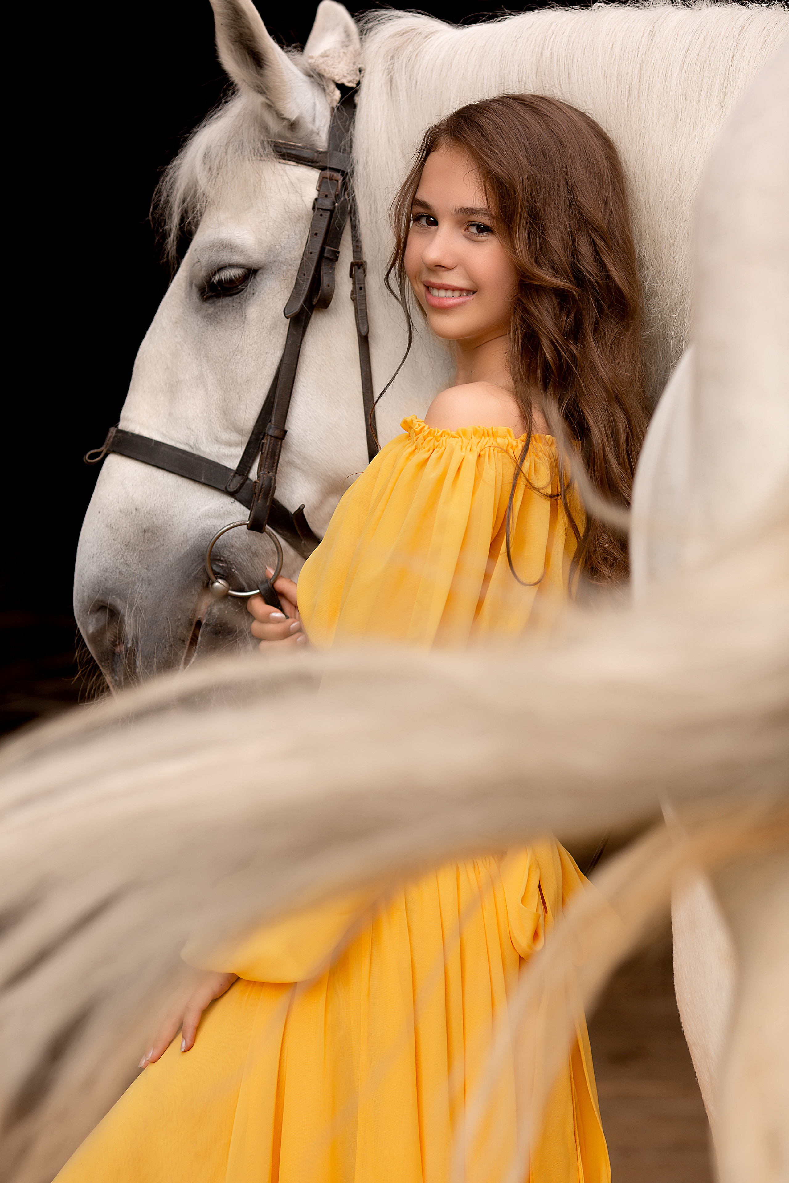 Юля и Воробушек. Фотосессия с лошадьми в Нижнем Новгороде