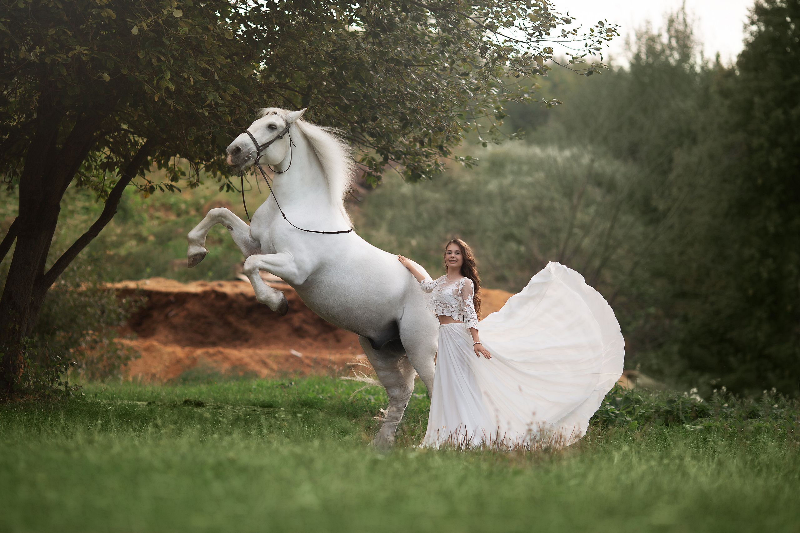 Юля и Воробушек. Фотосессия с лошадьми в Нижнем Новгороде