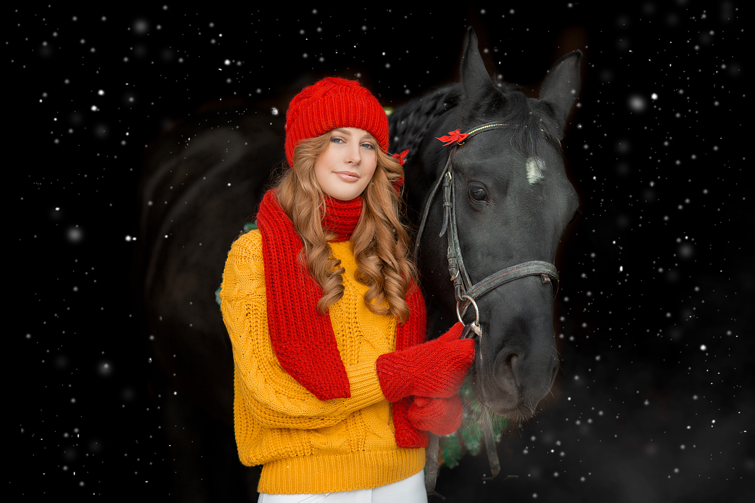 Мария и Барс фотодень 27.11. Фотосессия с лошадьми в Нижнем Новгороде