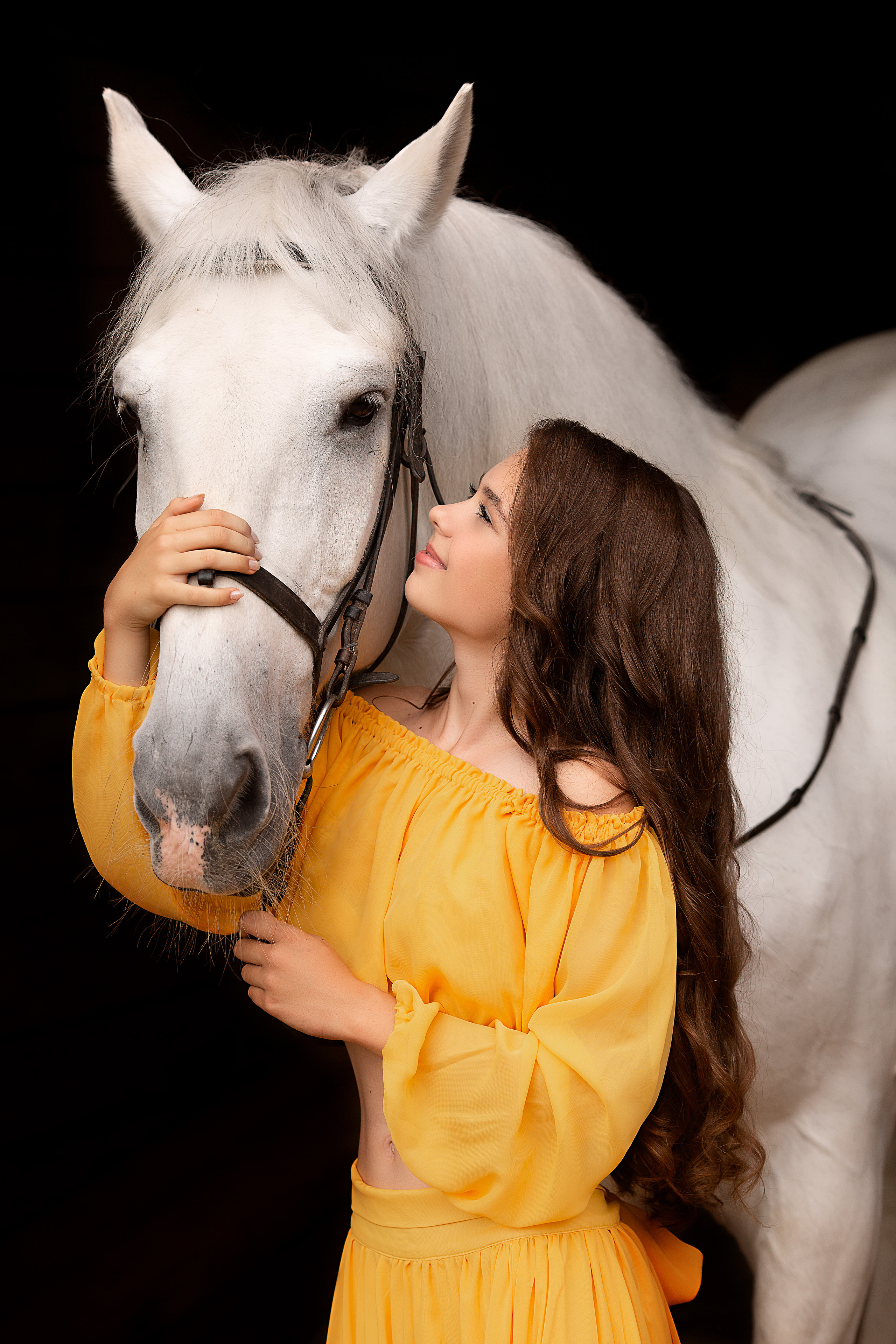 Юля и Воробушек. Фотосессия с лошадьми в Нижнем Новгороде