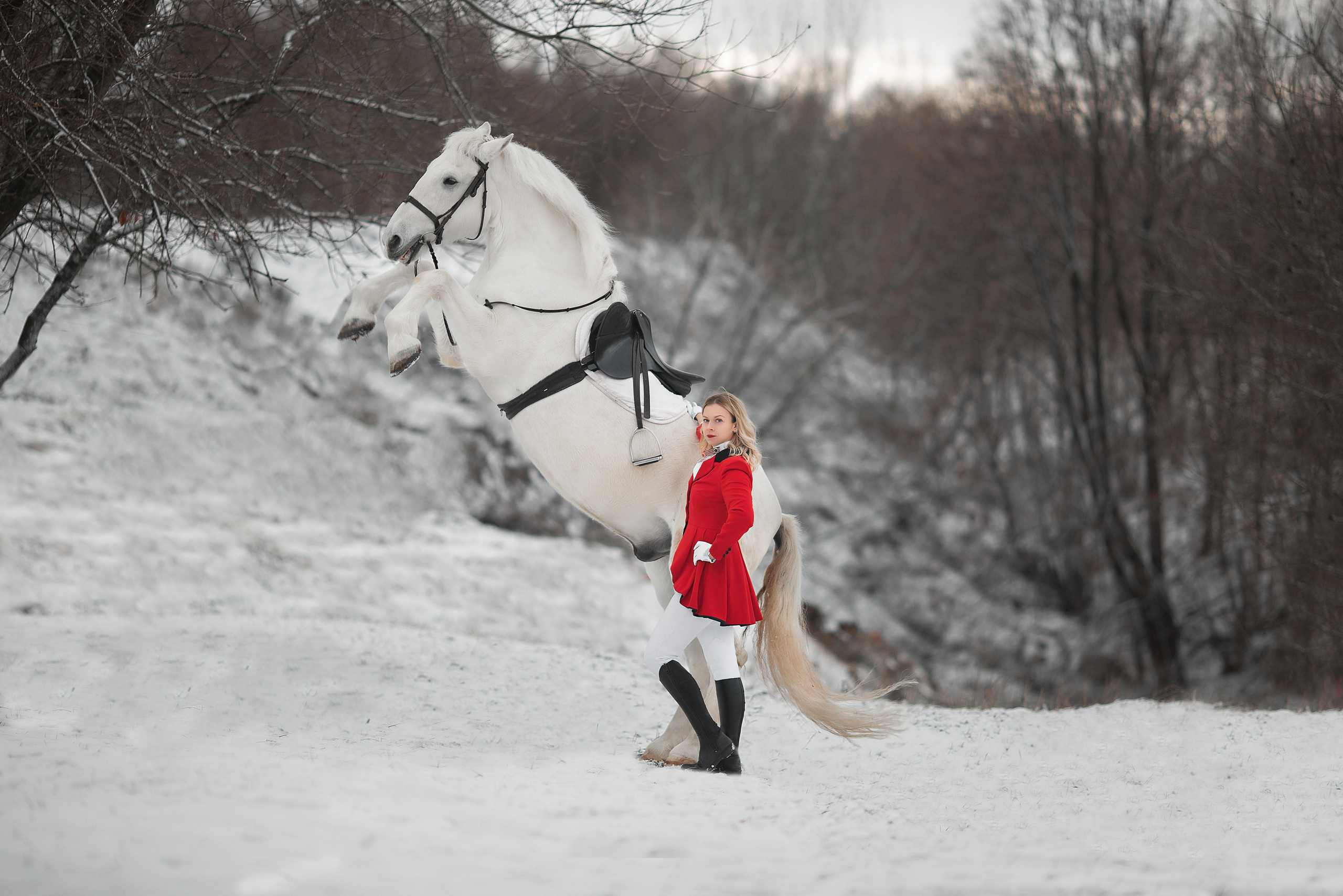 Екатерина с дочками и Воробей. Фотосессия с лошадьми в Нижнем Новгороде