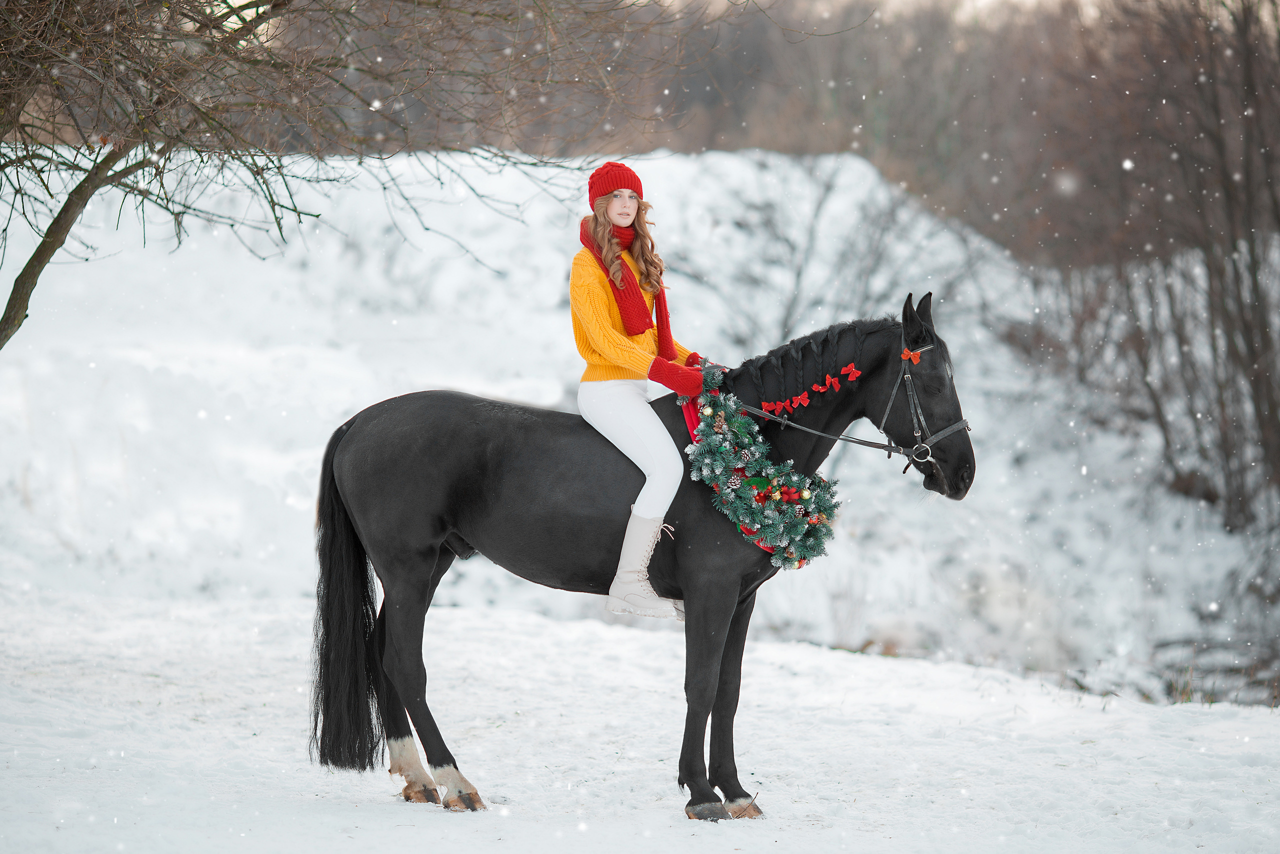 Мария и Барс фотодень 27.11. Фотосессия с лошадьми в Нижнем Новгороде