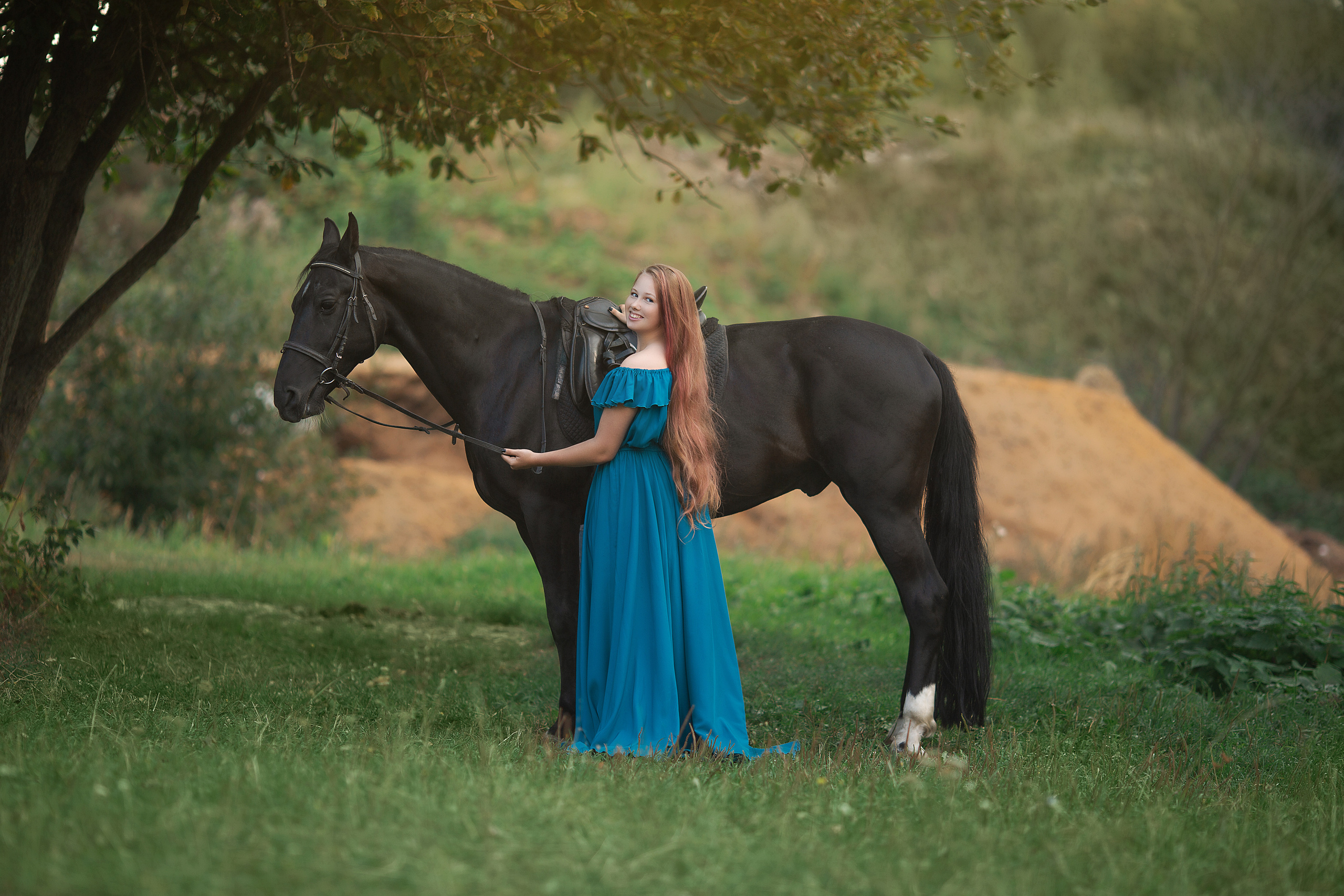 Фотосессия Насти и Барса. Фотосессия с лошадьми в Нижнем Новгороде
