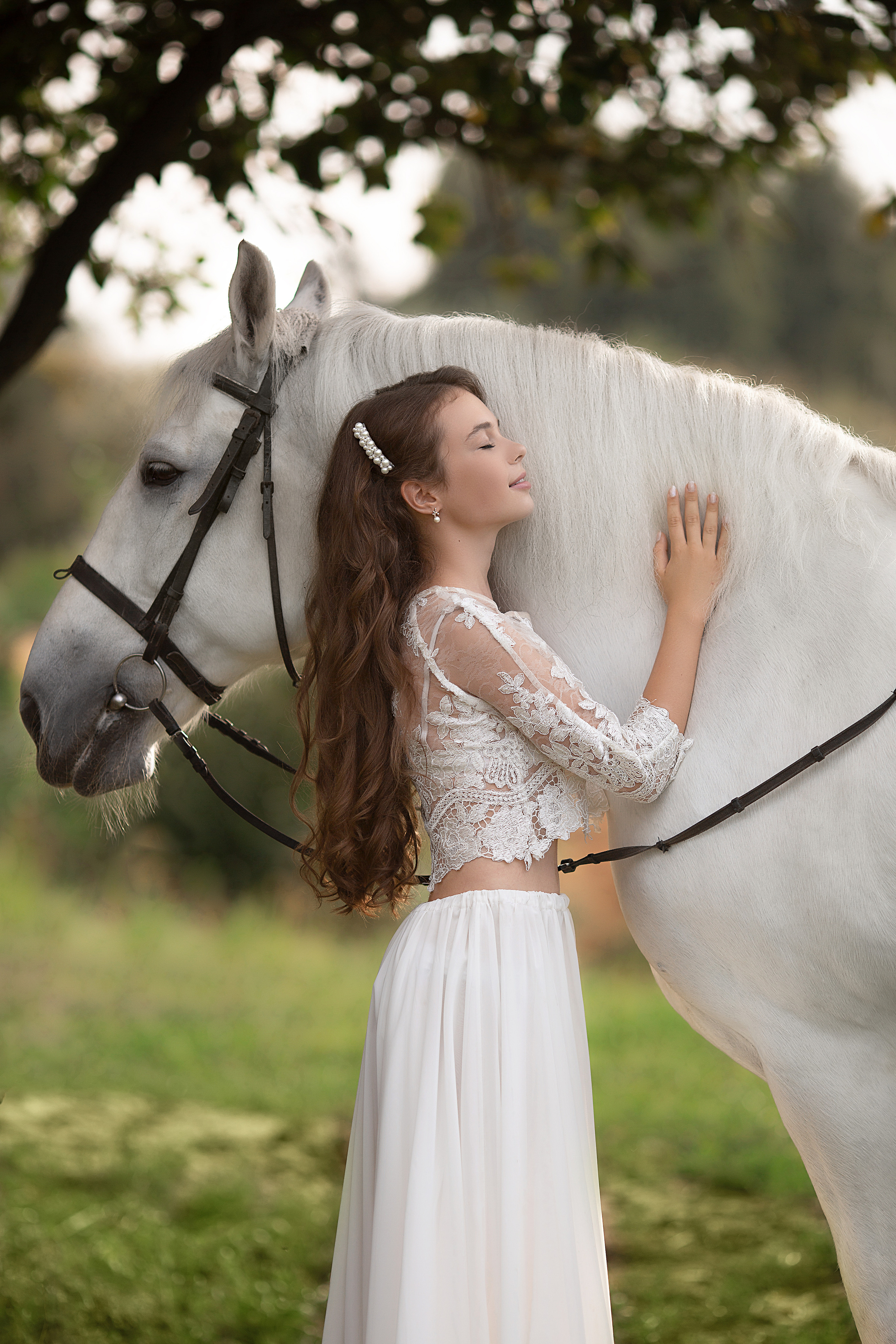 Юля и Воробушек. Фотосессия с лошадьми в Нижнем Новгороде