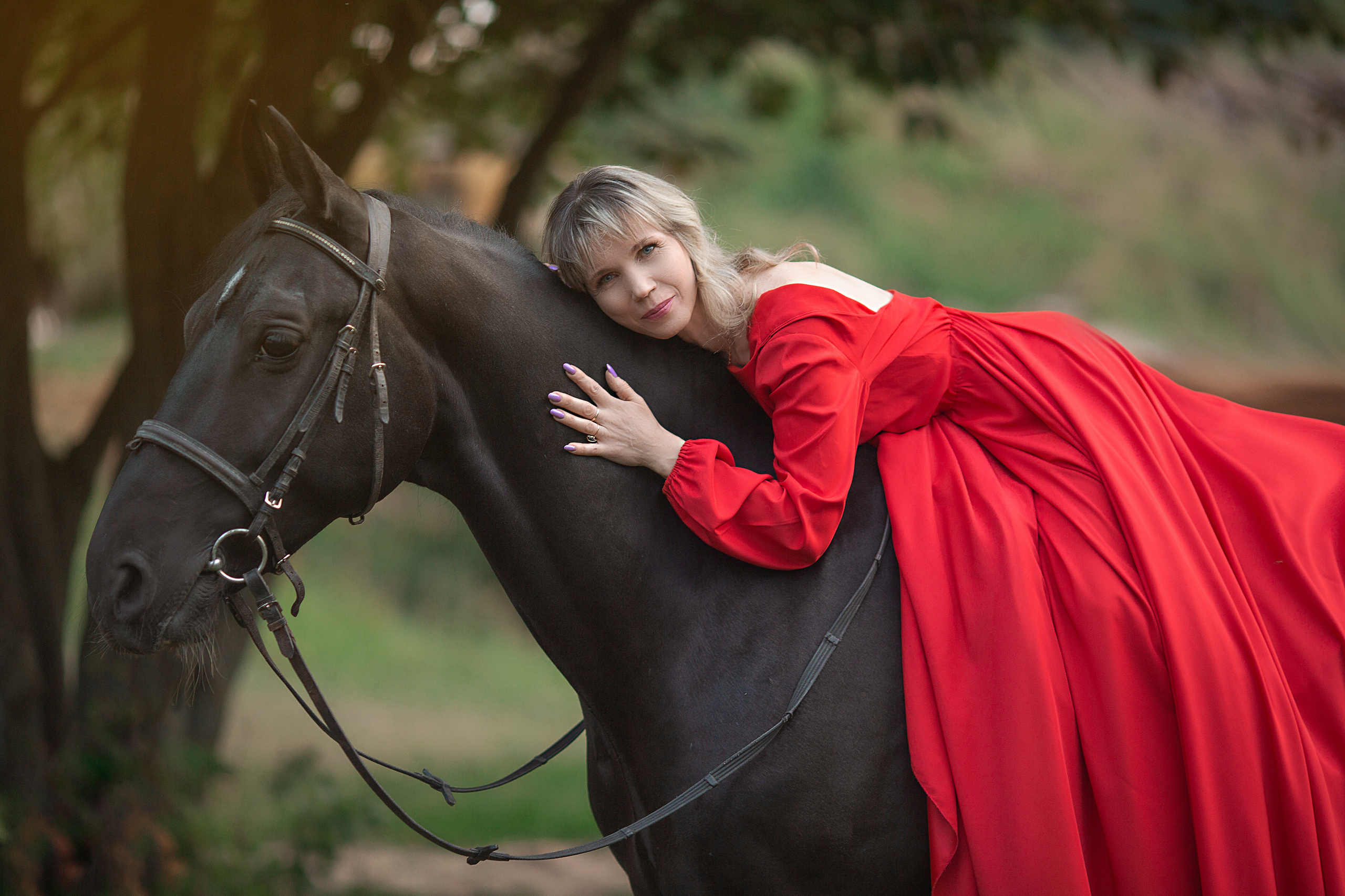 Наталья и Барс. Фотосессия с лошадьми в Нижнем Новгороде