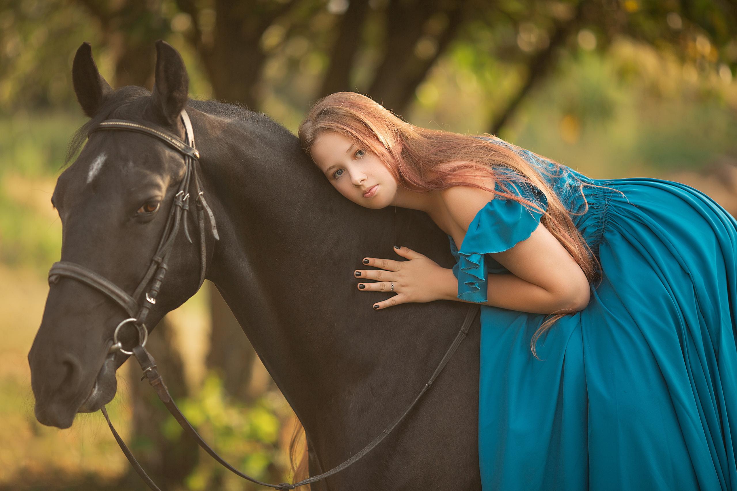 Фотосессия Насти и Барса. Фотосессия с лошадьми в Нижнем Новгороде