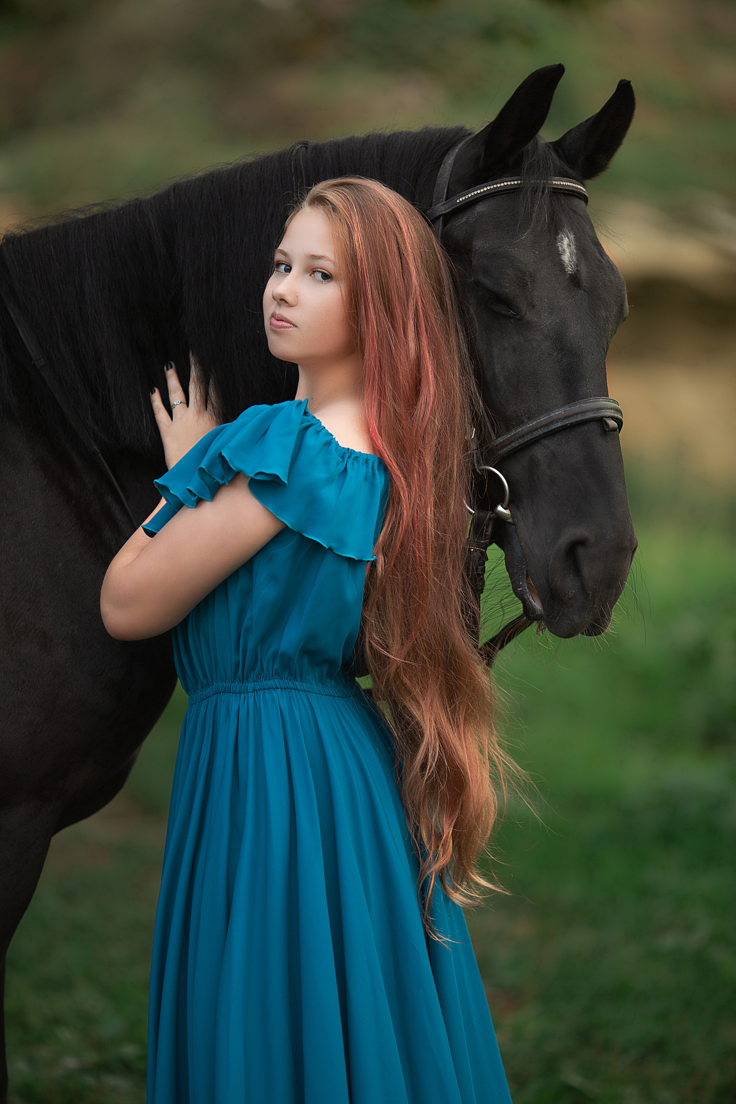 Фотосессия Насти и Барса. Фотосессия с лошадьми в Нижнем Новгороде