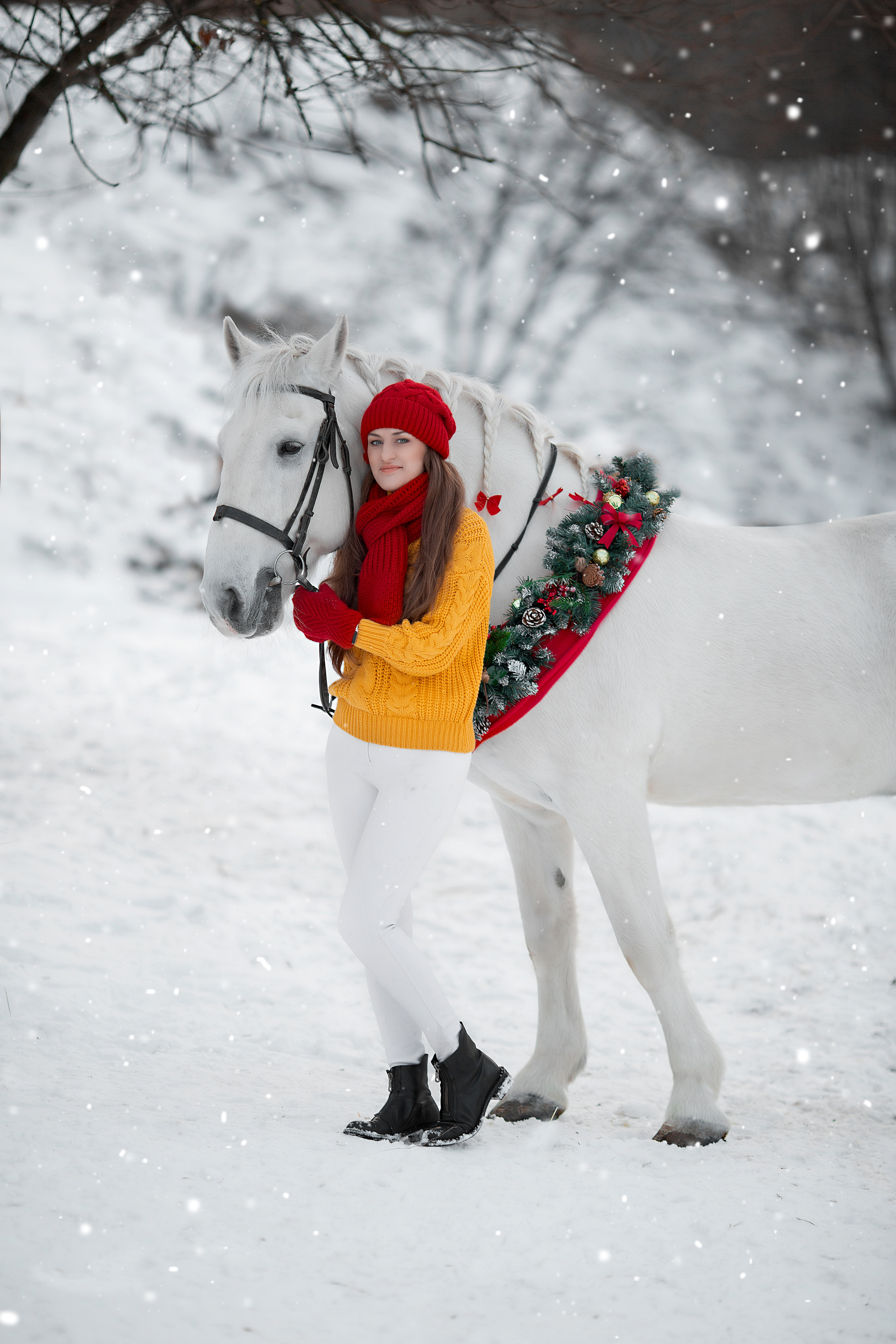 Екатерина и Воробей фотодень 27.11. Фотосессия с лошадьми в Нижнем Новгороде