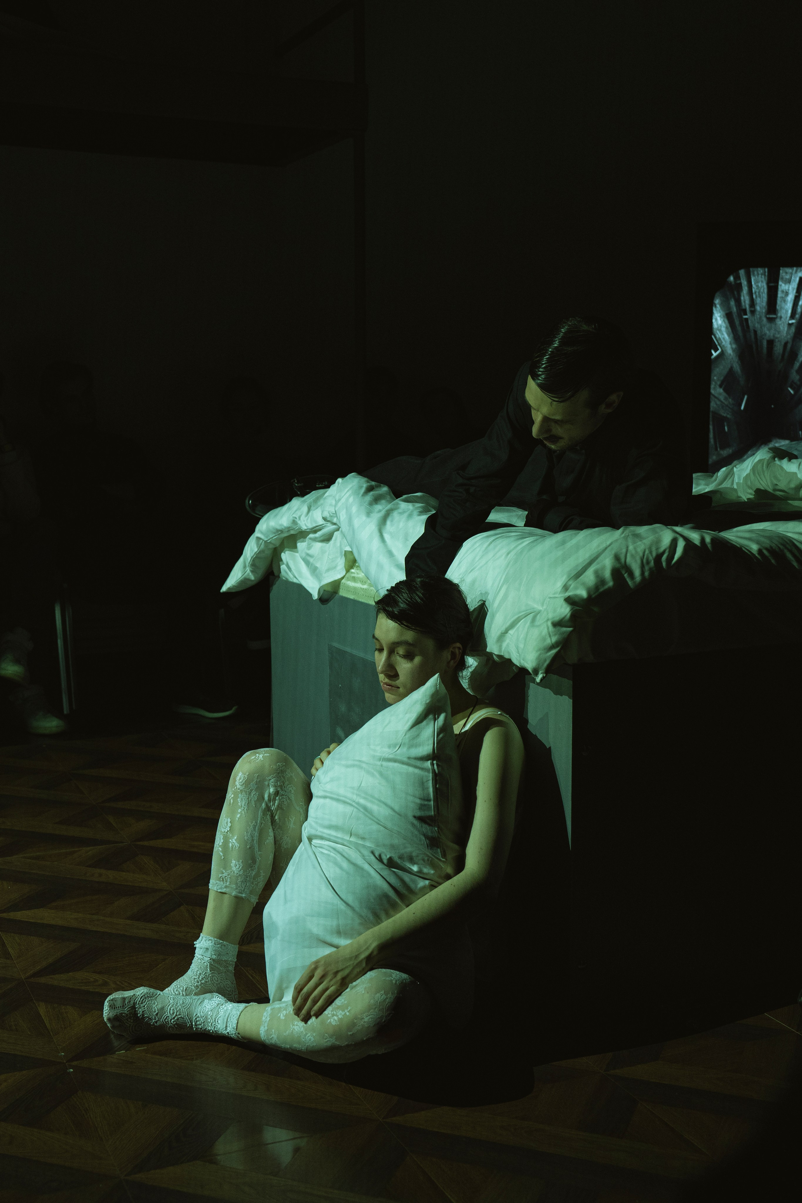 Кроткая. Монтаж. Реж. Артем Злобин. A Gentle Creature, dir. Artem Zlobin. Фотограф Ирина Соколенко Санкт-Петербург