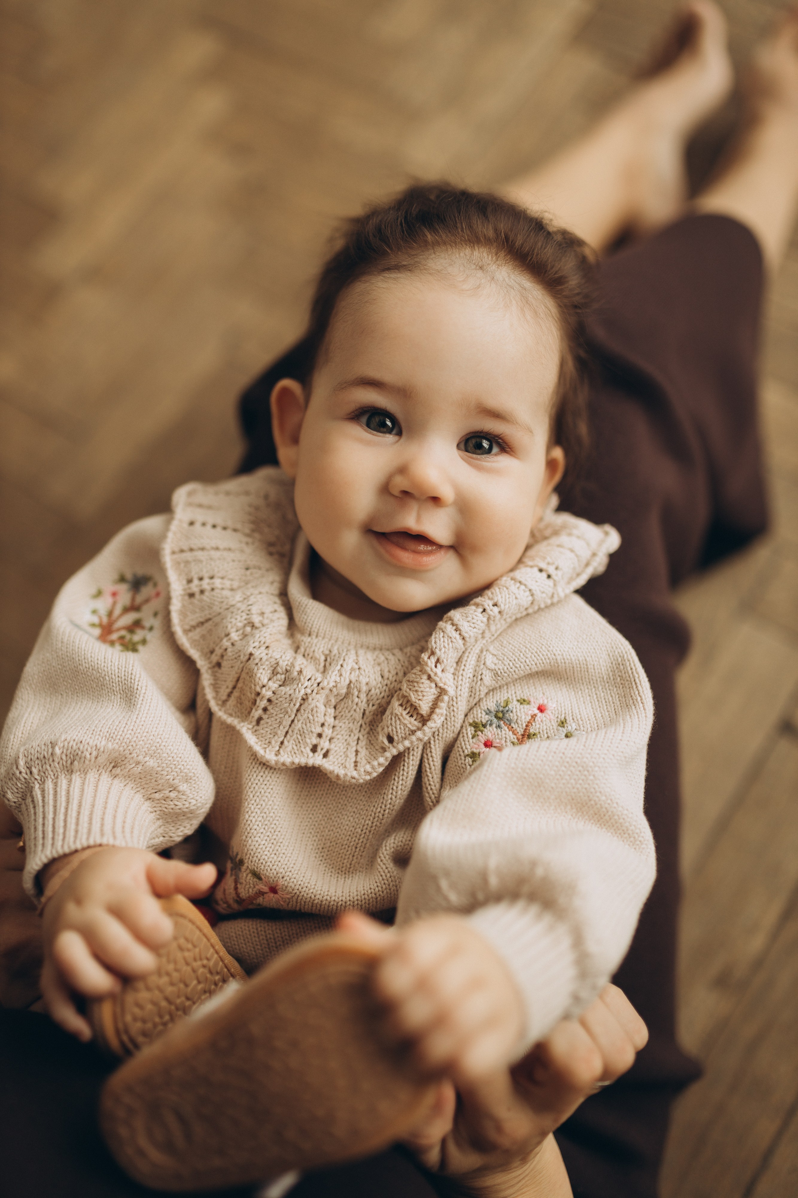 Арина с мамой и папой. Семейный фотограф Мария Маркова Москва и Одинцово