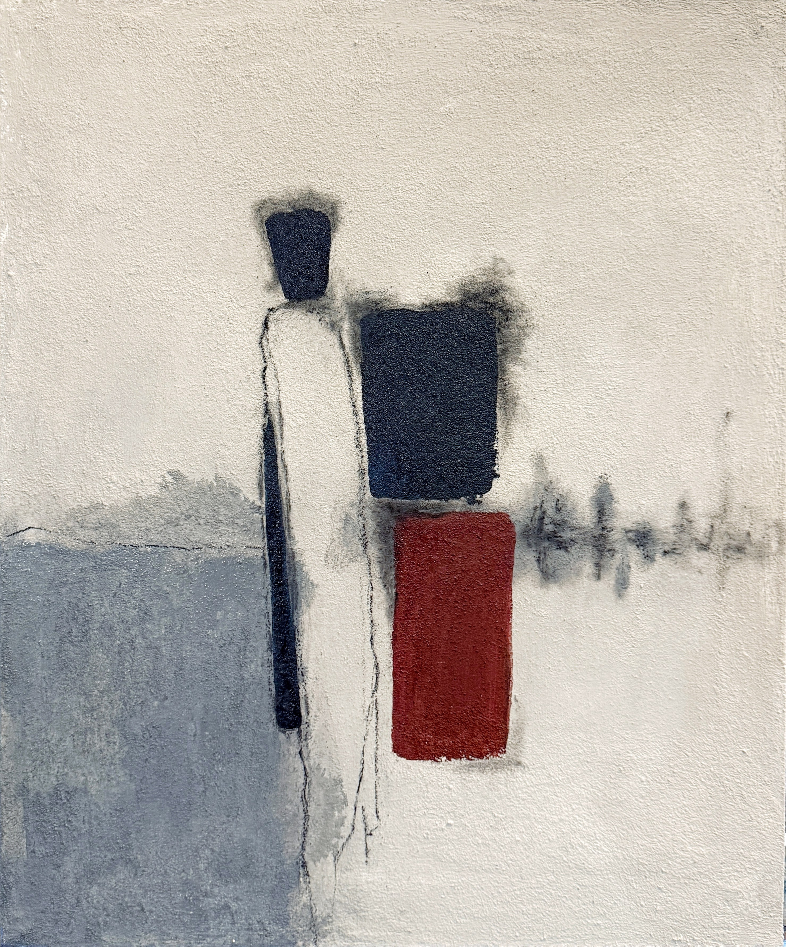 Untitled. N7. Акрил, текстурная паста, уголь, холст на подрамнике 50х60 см. 2026. 60 000 руб