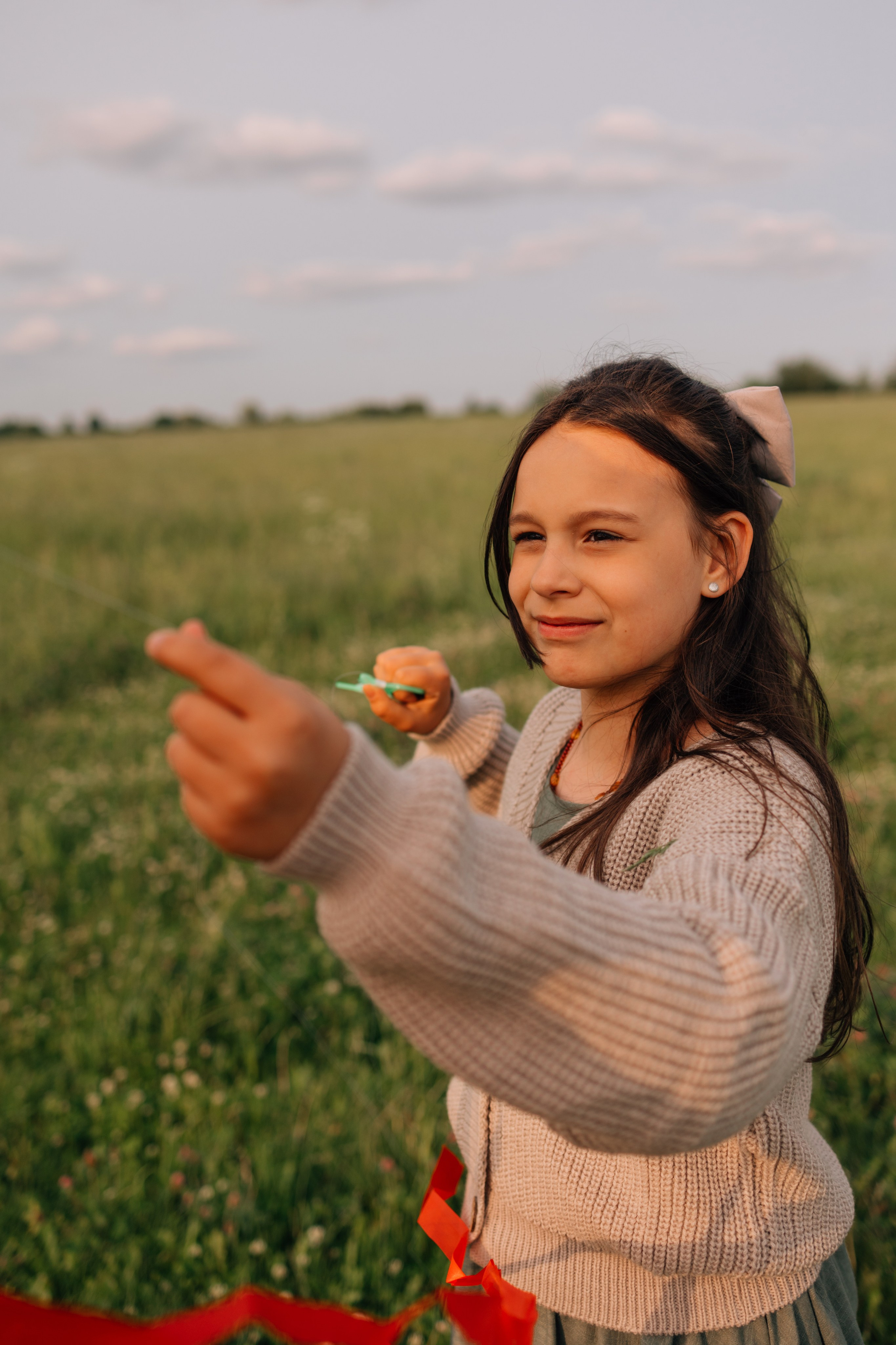 Анна, Марчелло, Настенька и Влада в поле. Фотограф Москва Светлана Кирюшина
