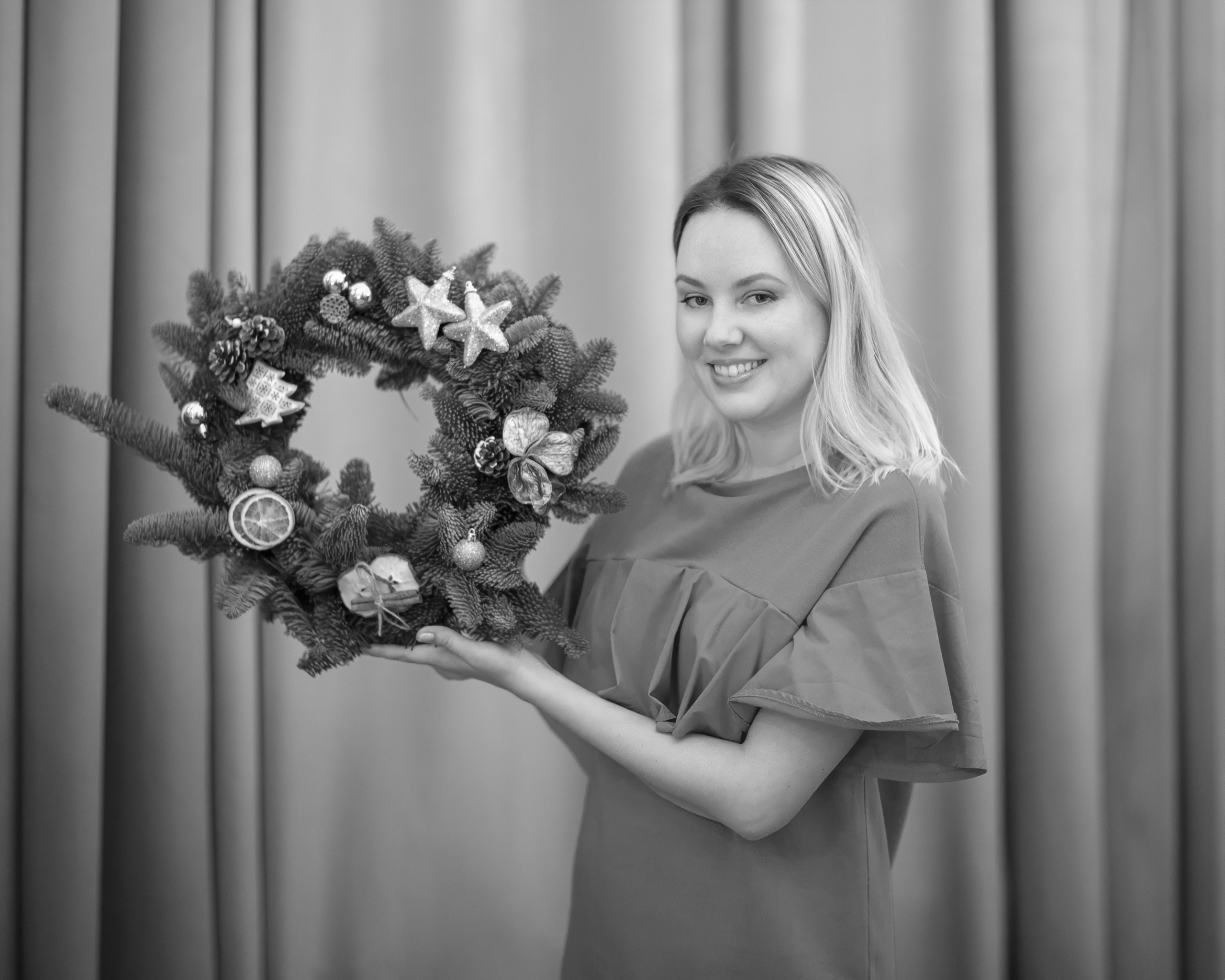 МК Рождественский венок. Семейный и детский фотограф в Москве Юлия