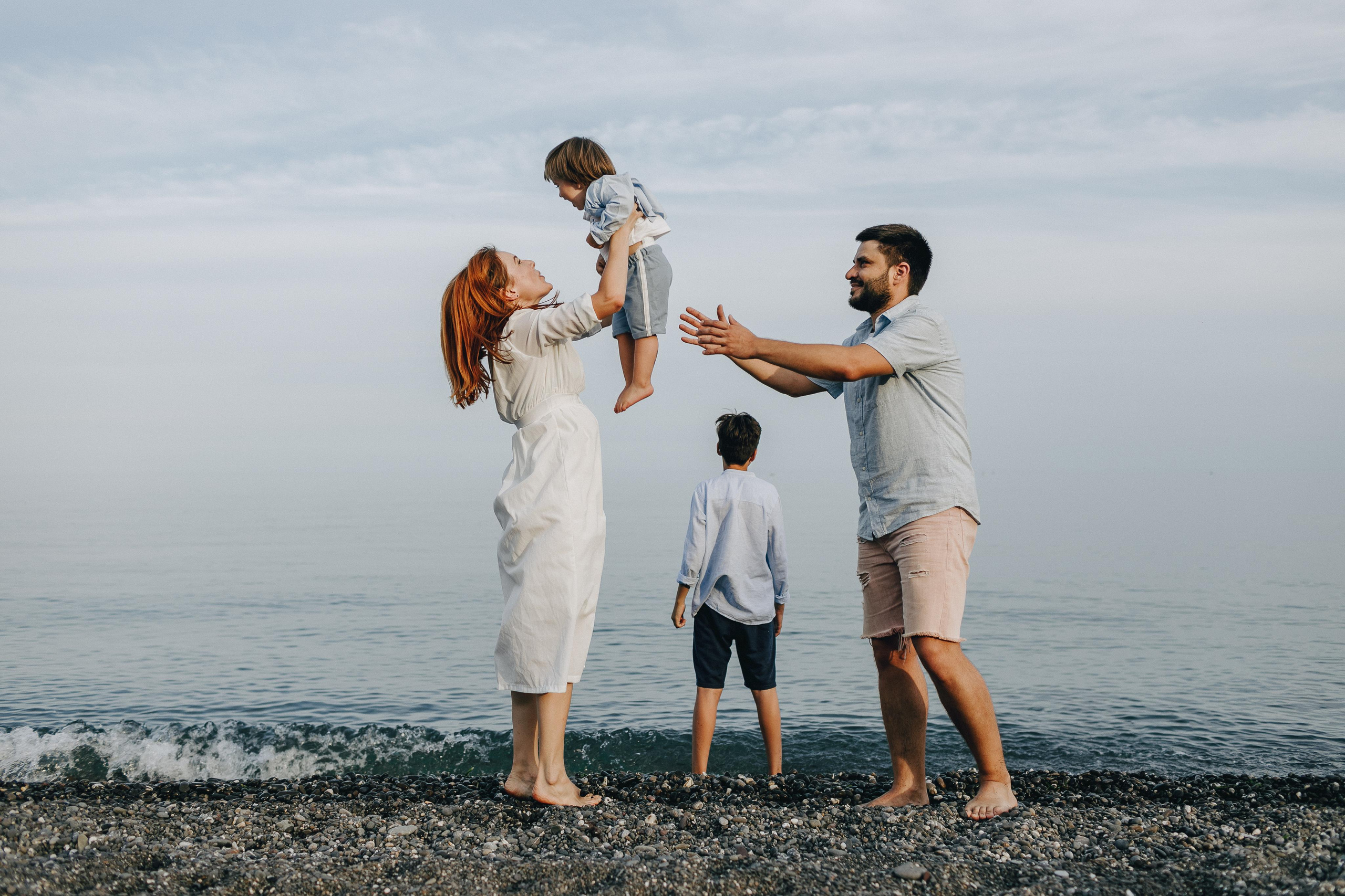 Дружная семья на отдыхе в Евпатории.