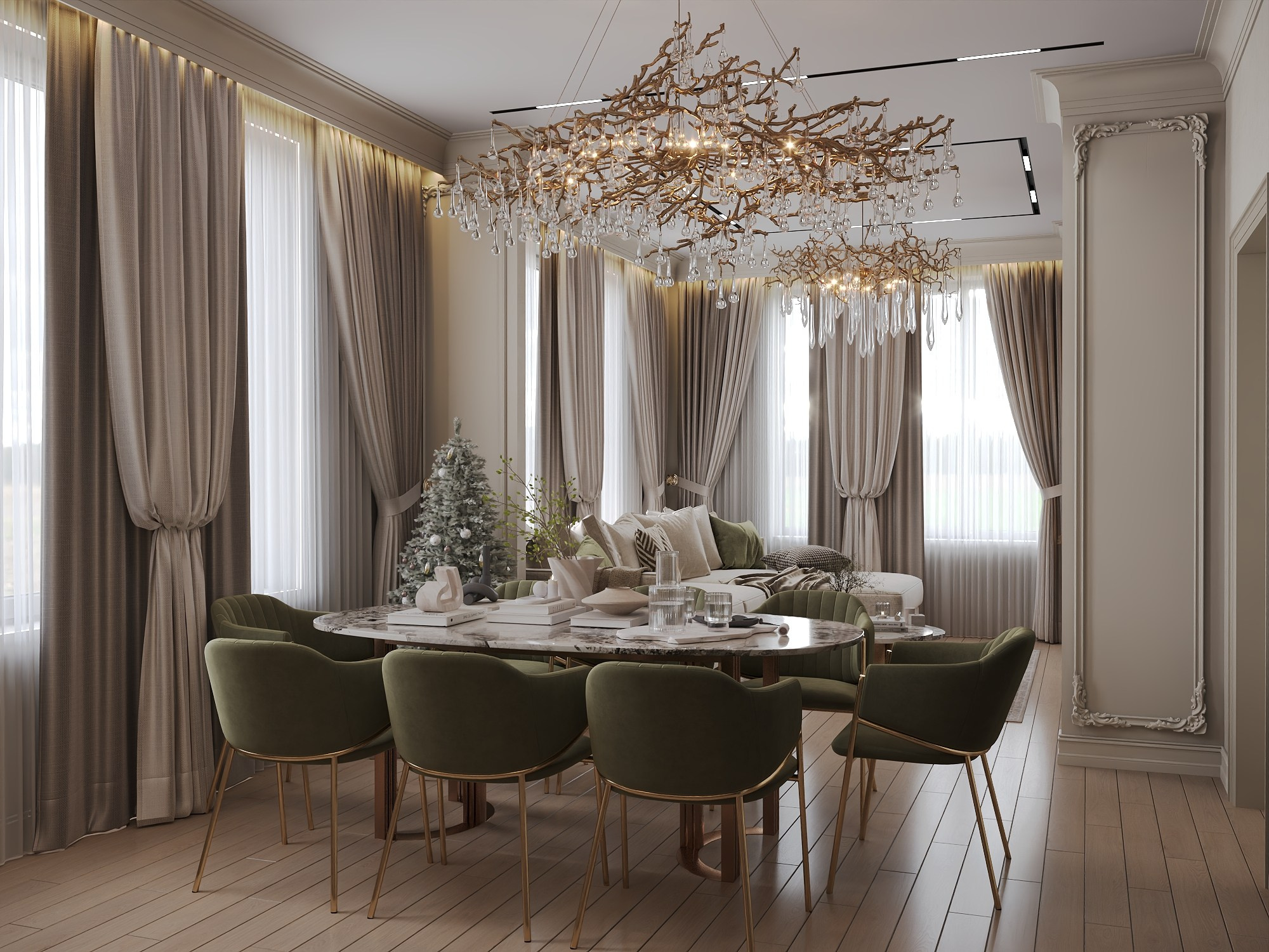 Пос. Большой исток, жилой дом 171 м². БК студия дизайна интерьера