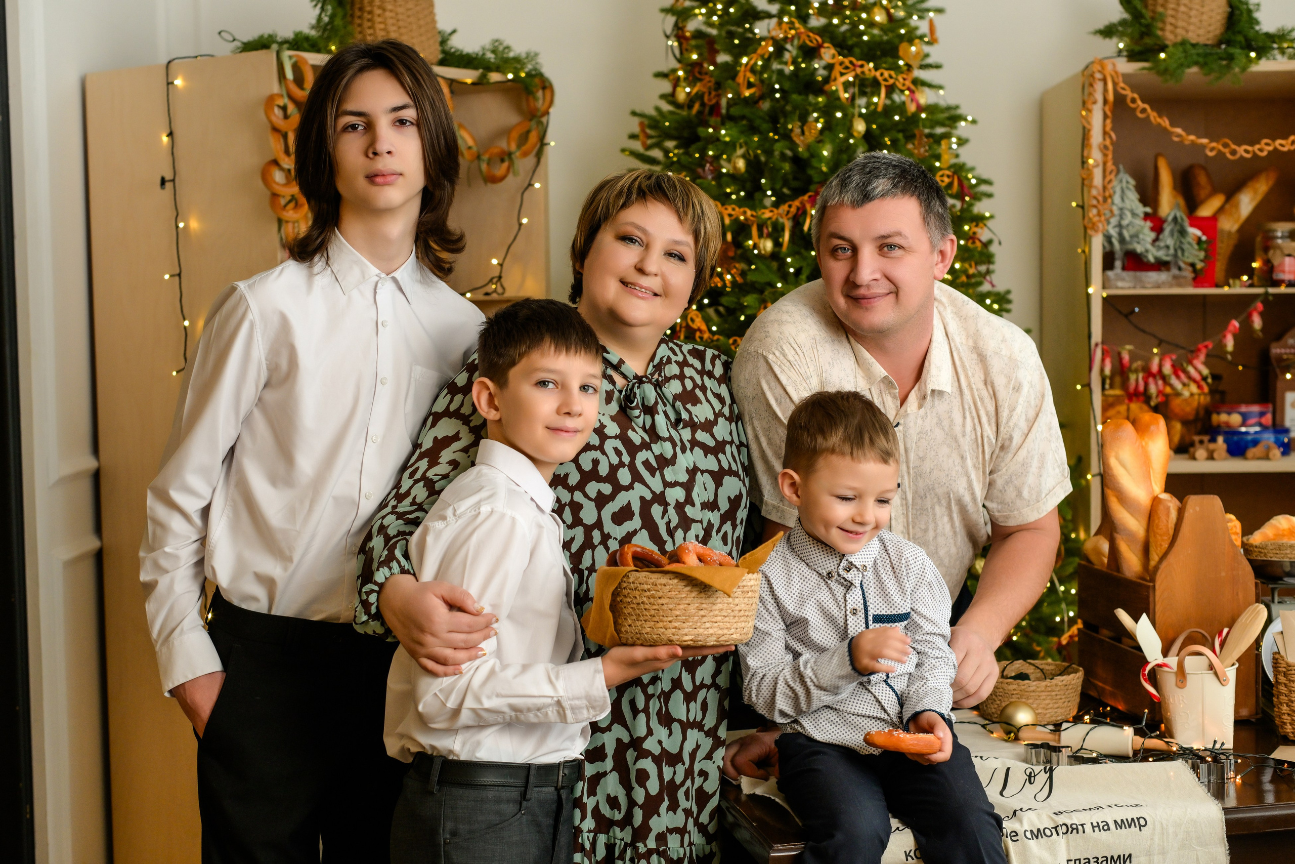 Семья Ольги новогодняя съемка