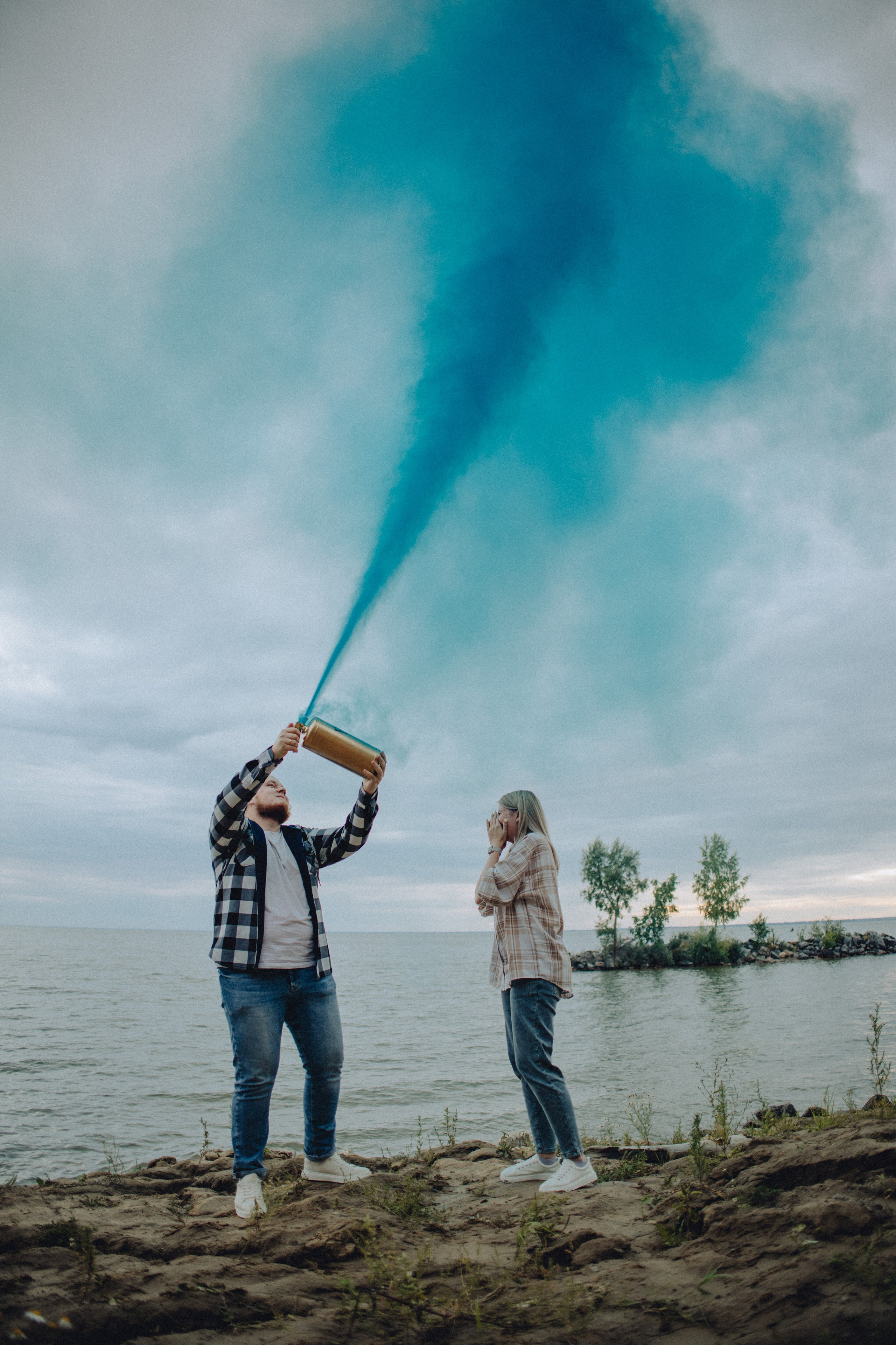 Для Ники | гендер-пати на берегу 🩷💙. Портретный фотограф в Новосибирске