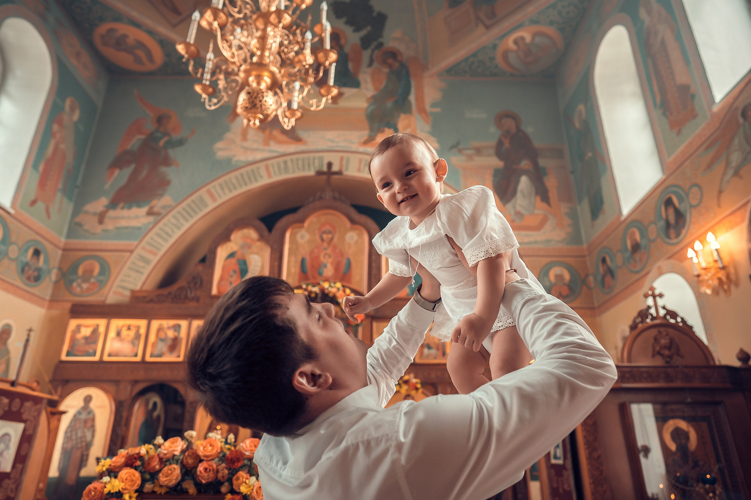 Крещение Артура, Храм Пресвятой Богородицы в п. Березовка. Фотограф на Крещение и Венчание в Красноярске Рамазанова Юлия