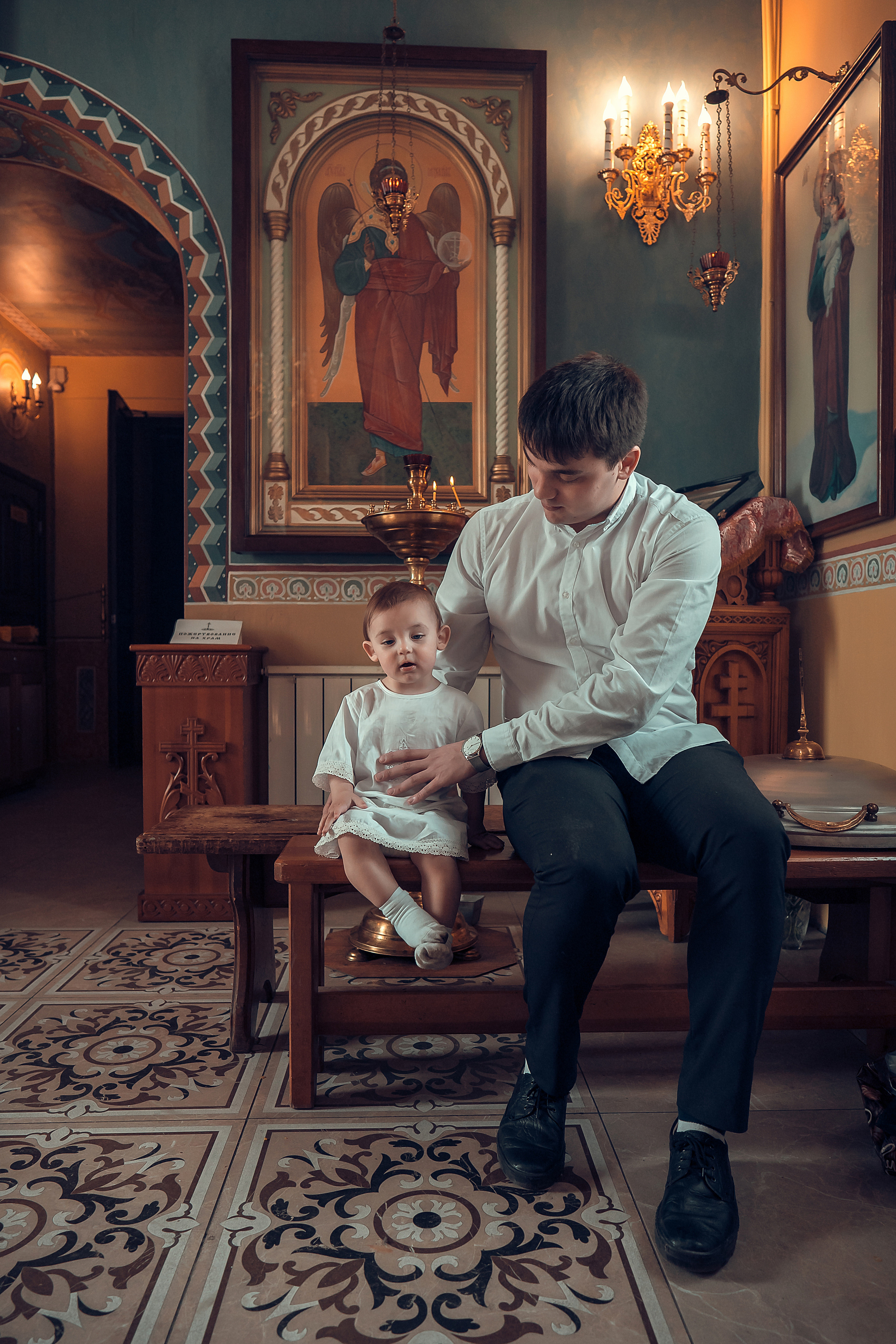 Крещение Артура, Храм Пресвятой Богородицы в п. Березовка. Фотограф на Крещение и Венчание в Красноярске Рамазанова Юлия