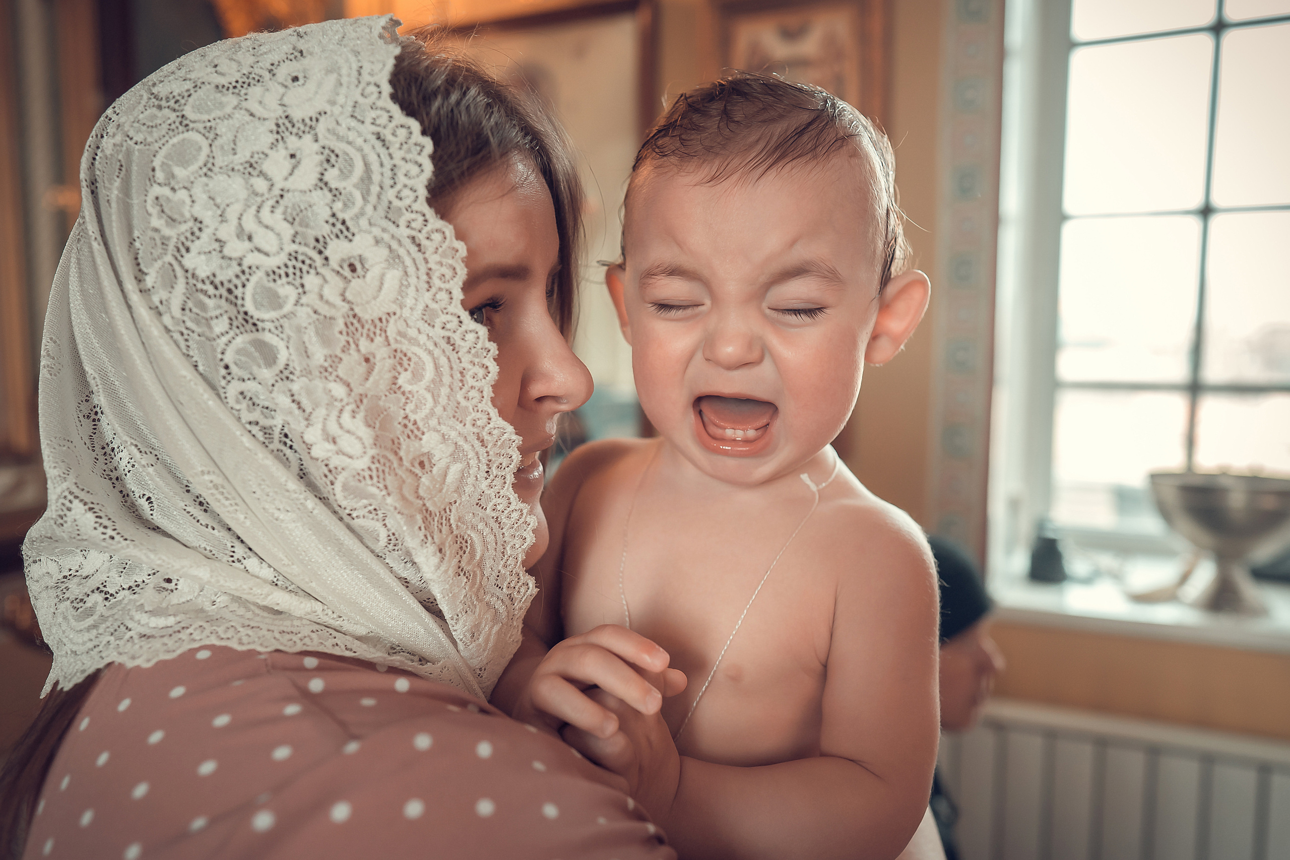 Крещение Артура, Храм Пресвятой Богородицы в п. Березовка. Фотограф на Крещение и Венчание в Красноярске Рамазанова Юлия