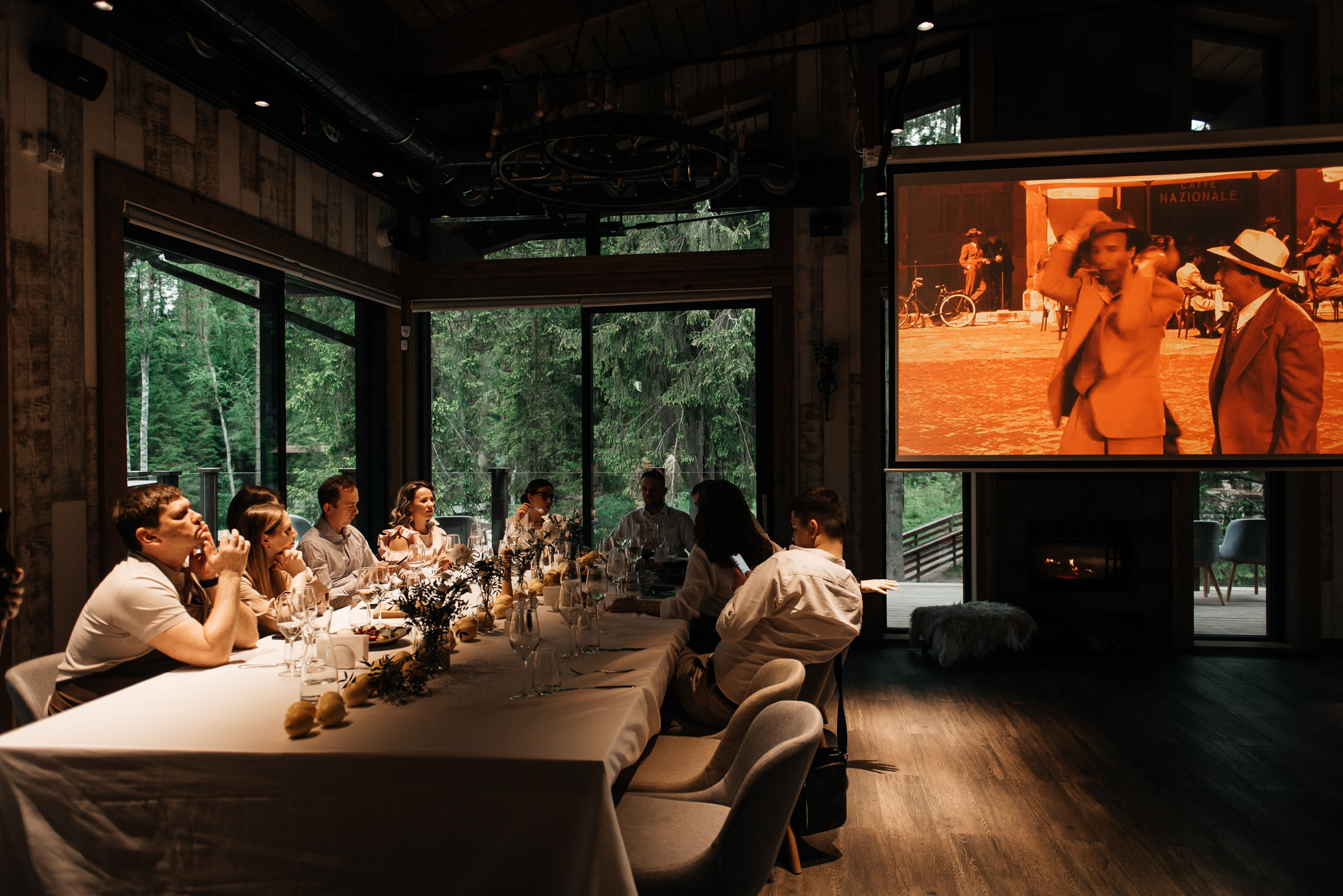 свадебный ужин в ресторане Чаща в Охта парке