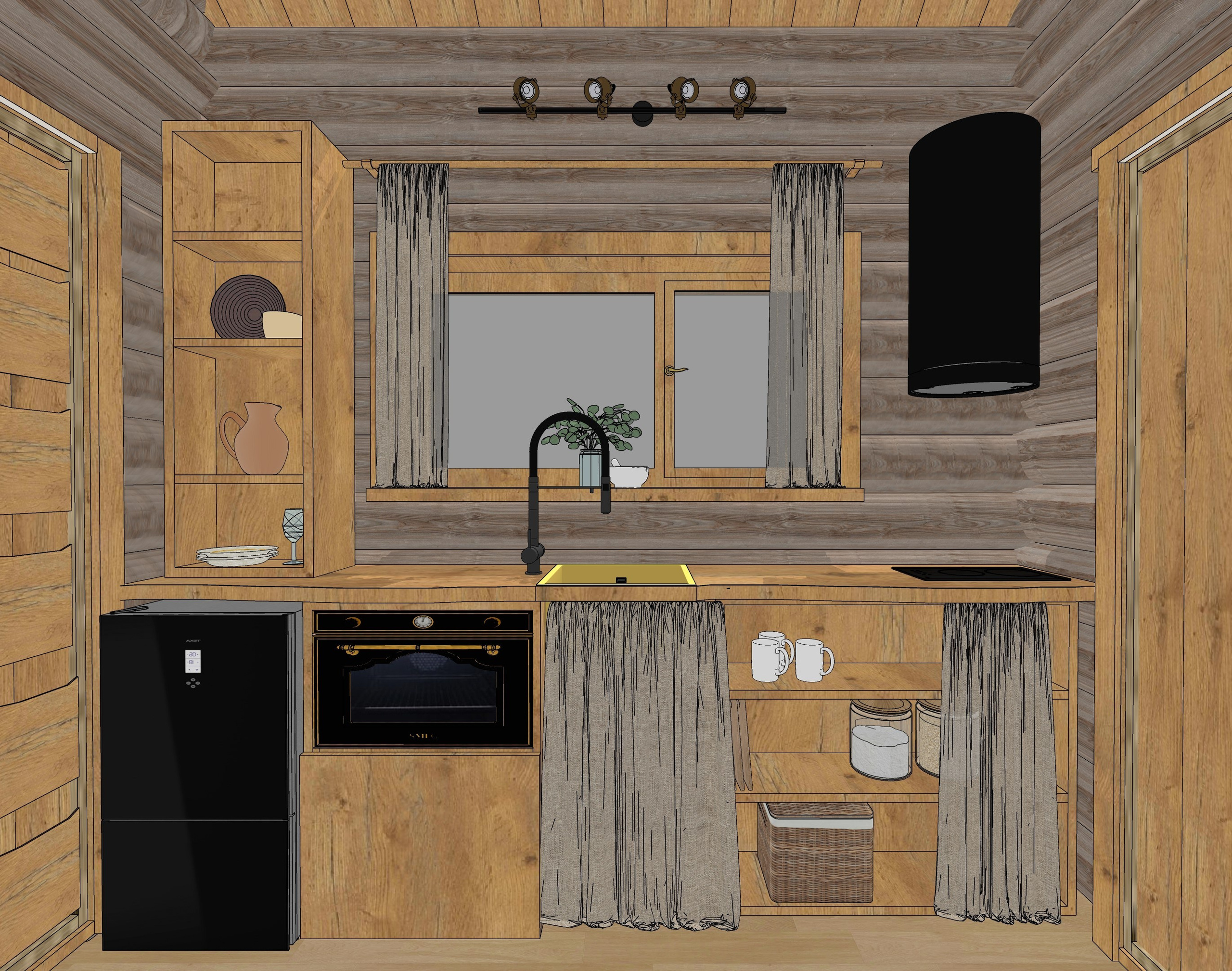 Концепция в SketchUp. ДИЗАЙН ПРОЕКТЫ | РЕМОНТ ПОД КЛЮЧ | Хабаровск