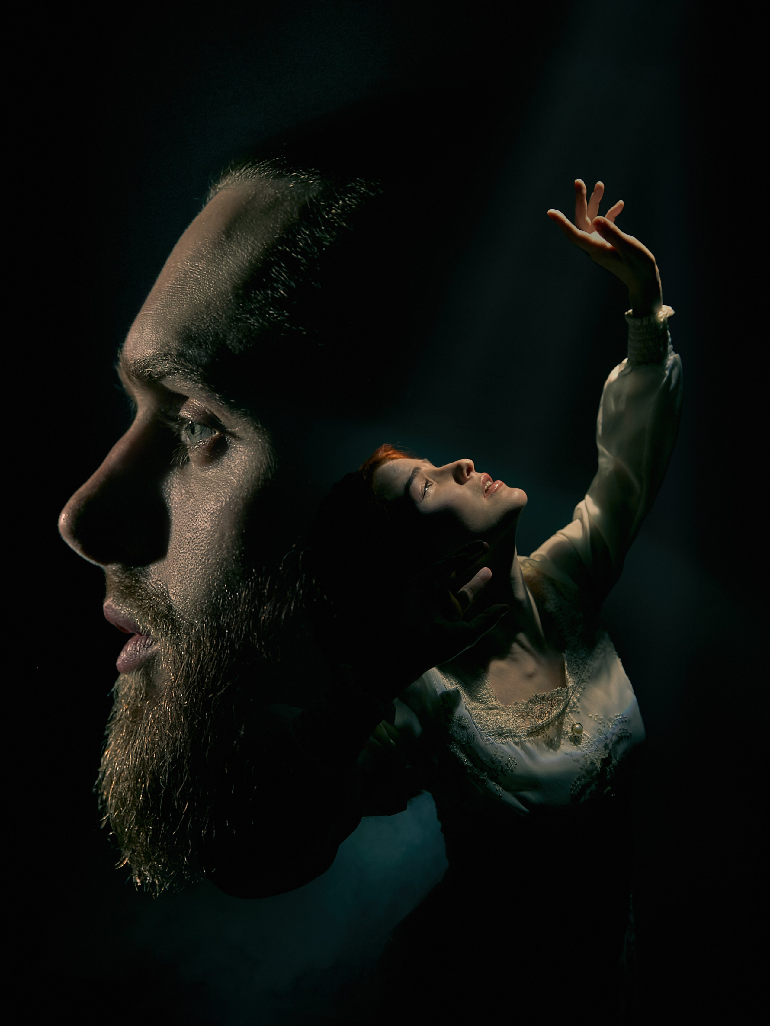 Мультиэкспозиция с парой на тему Рахманинова. Рекламный фотограф Санкт-Петербург Катерина Мишкель