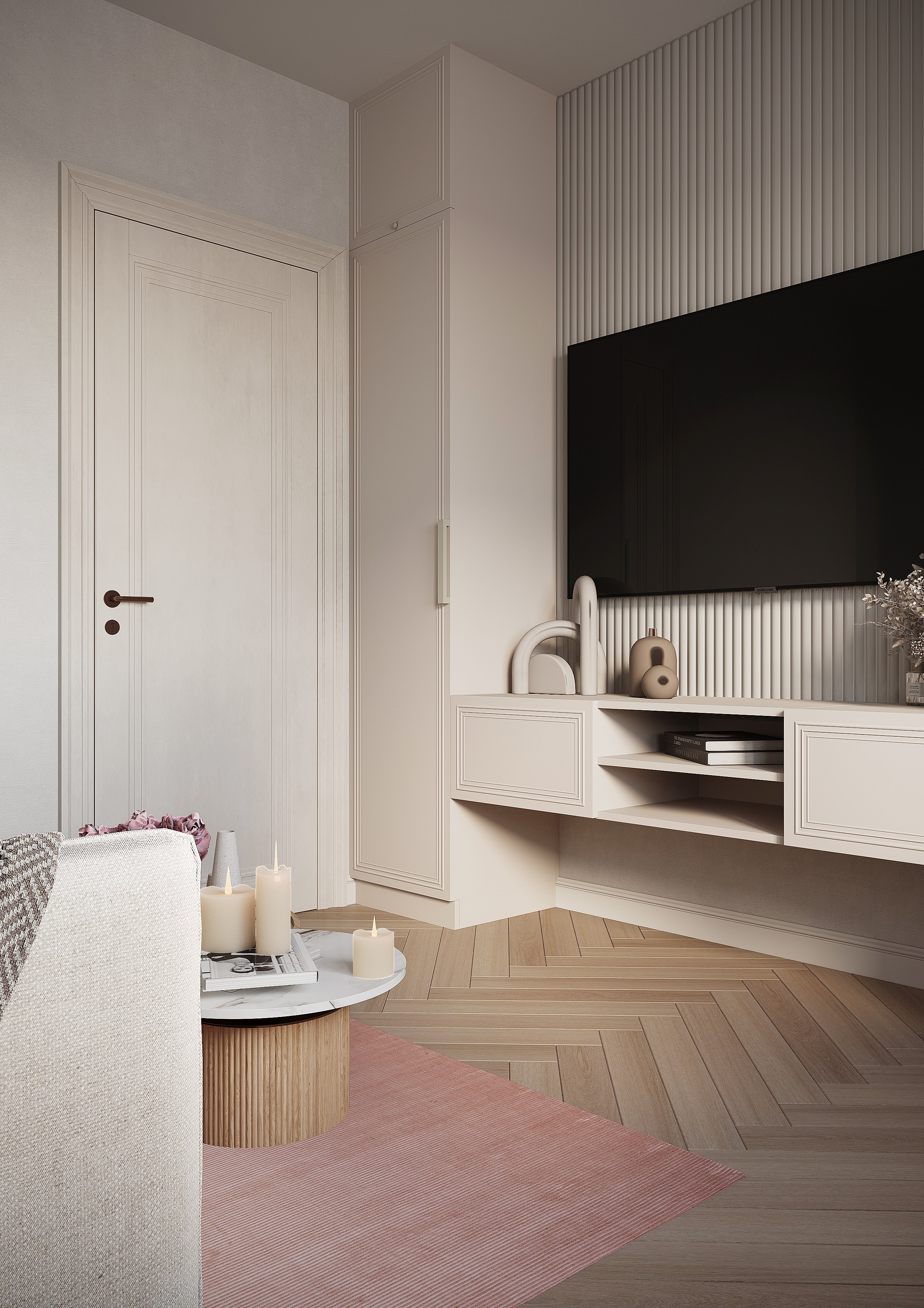 Просторная нежная квартира для милых девушек. Батракова Наталья дизайнер интерьеров Санкт-Петербург Москва Архангель