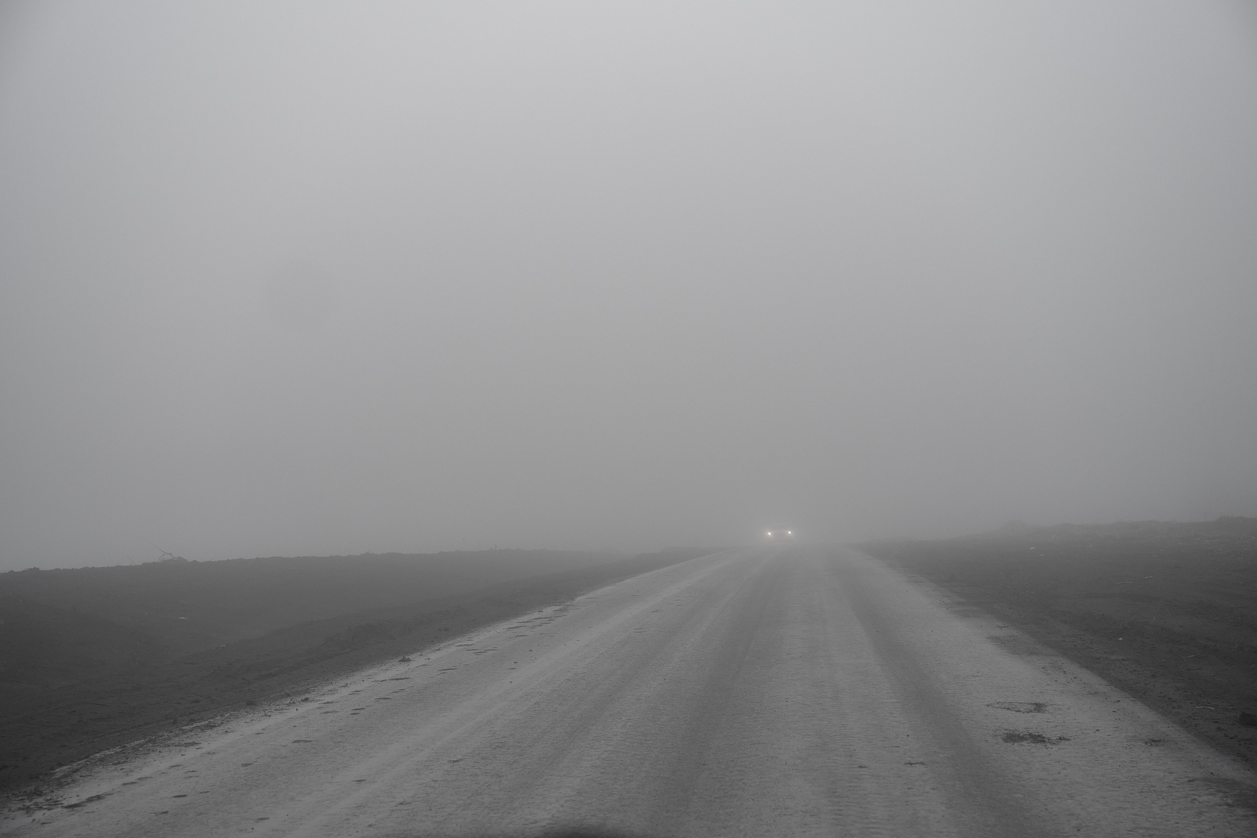 Дорога домой. Туман. Фотограф Роман Адлер