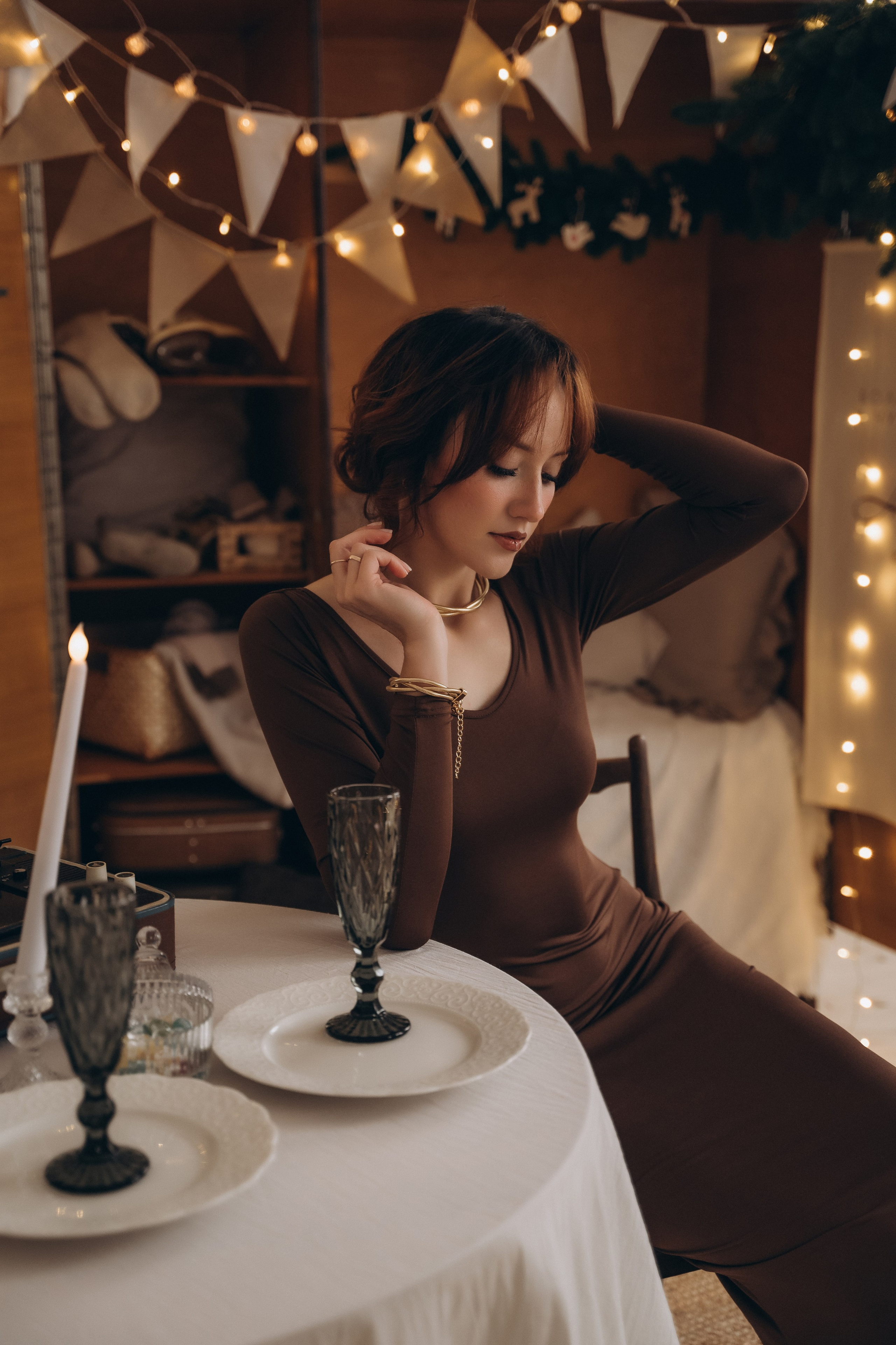 Диана, Фотосессия ко Дню Рождения в новогодней студии. Семейный фотограф в Белгороде Амелина Алина