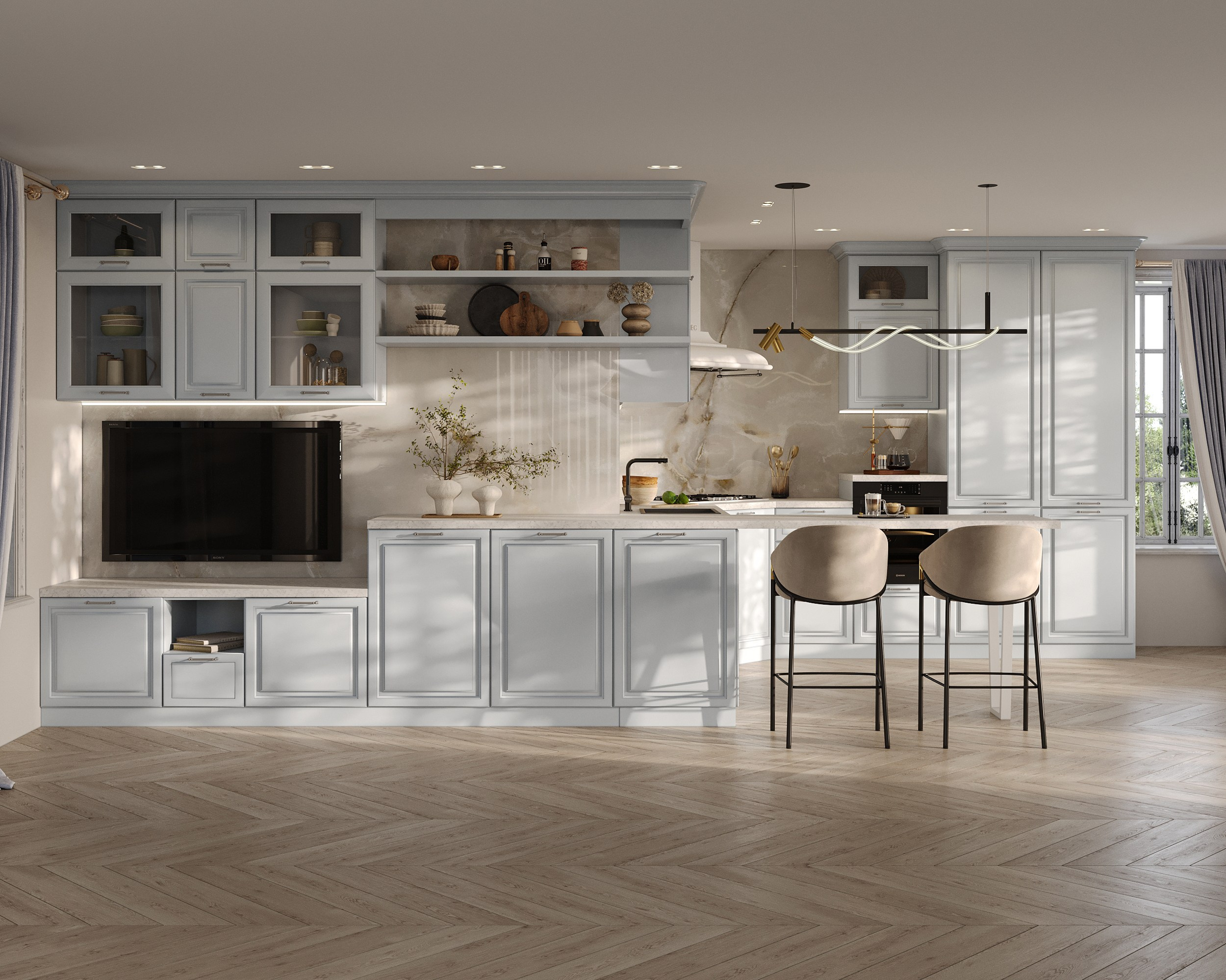 MKR кухонные гарнитуры (предметная 3D визуализация). Королёва Анастасия | 3D визуализатор