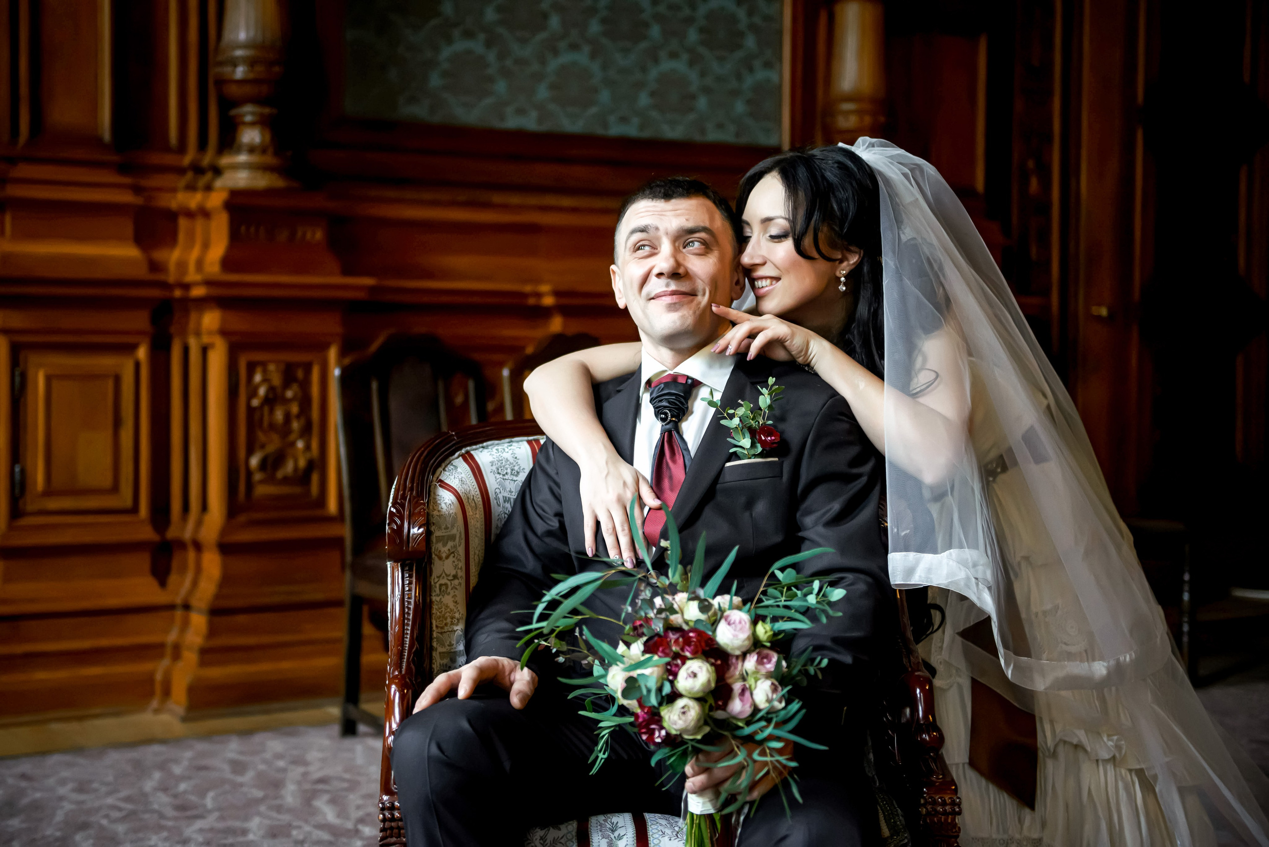 Свадебная фотосессия в Доме Архитектора на Большой Морской ул. Портретный, семейный и свадебный фотограф в Санкт-Петербурге и в Пушкине Ширяев Денис