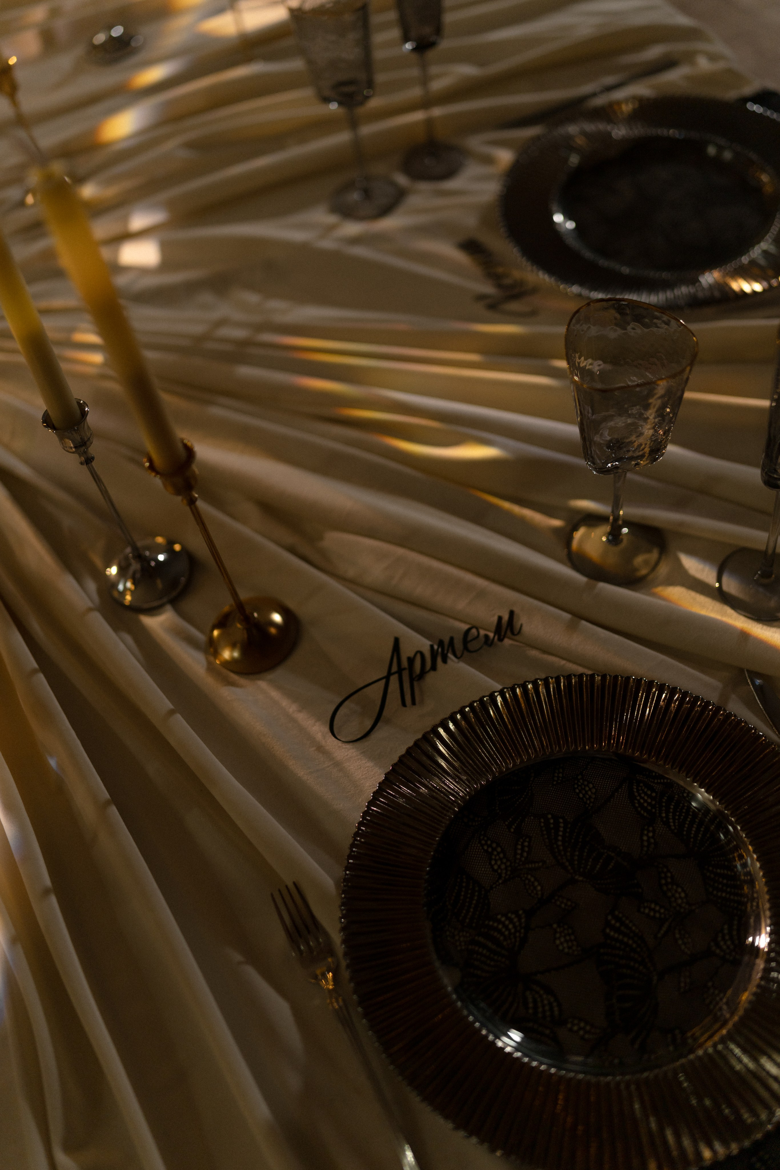 Ужин при свечах. Свадебный и репортажный фотограф Москва