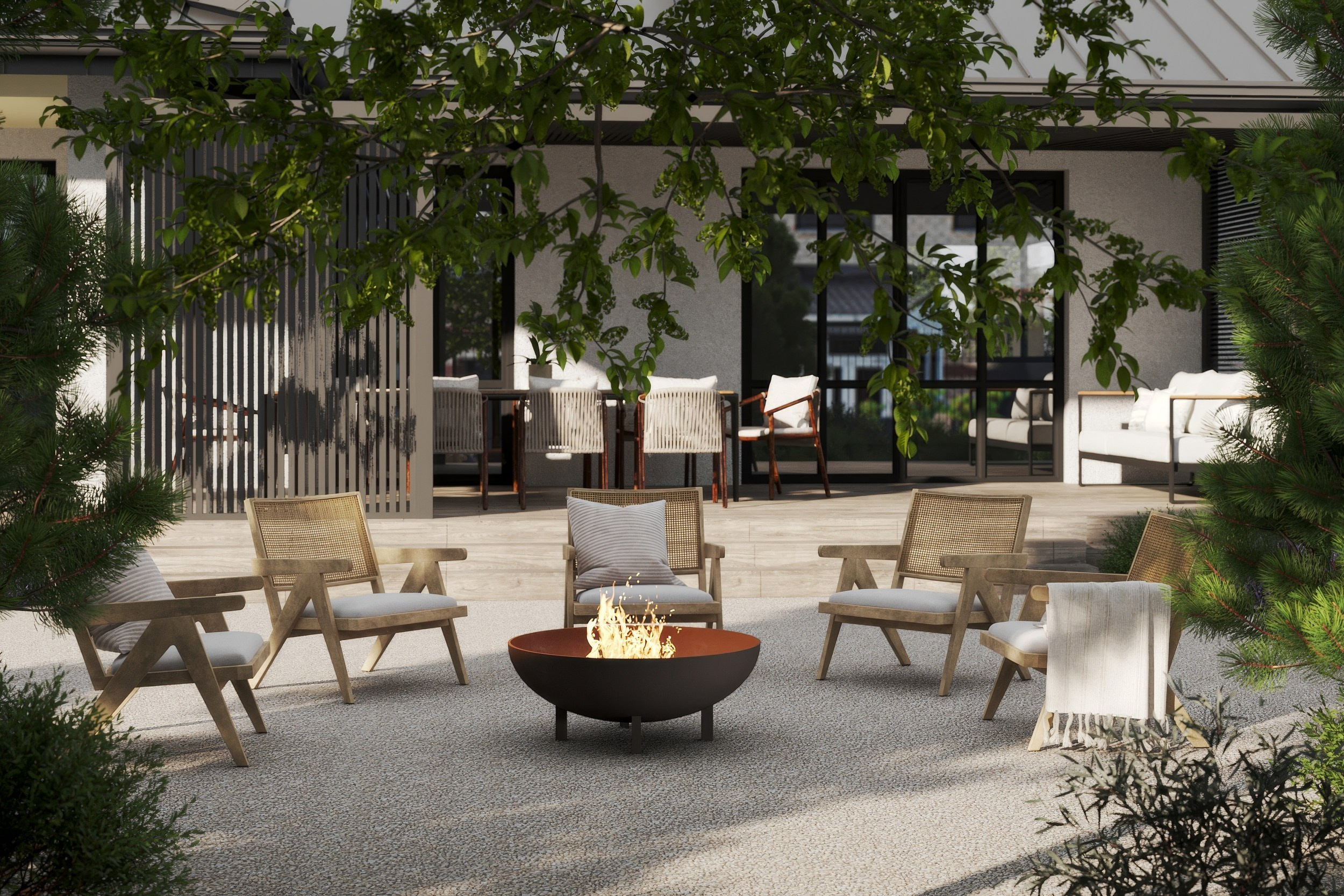 Визуализация ландшафтного дизайна частного дома в Пскове. 3d визуализатор marybond3d