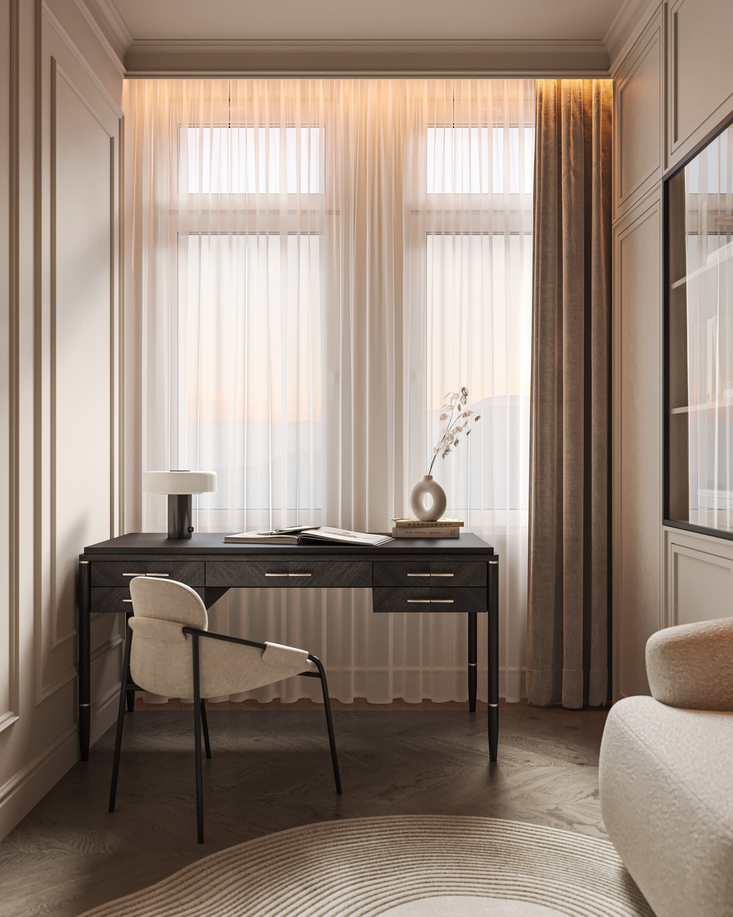 Кабинет ЖК «Континенталь». 3D визуализация интерьера Надежда Соколова