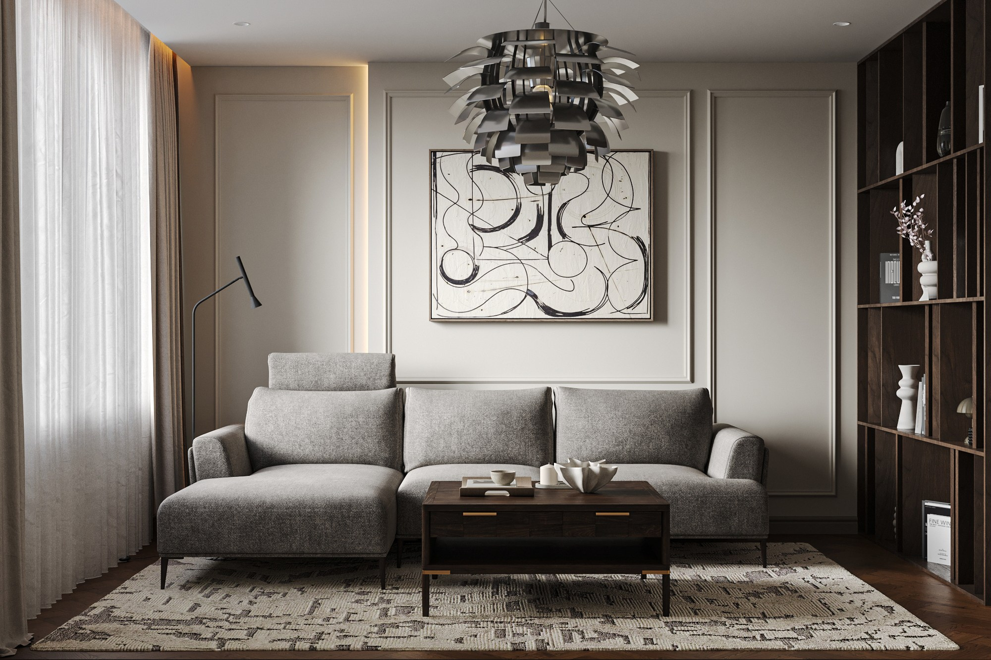 Кухня-гостиная г. Черноголовка. 3D визуализация интерьера Надежда Соколова