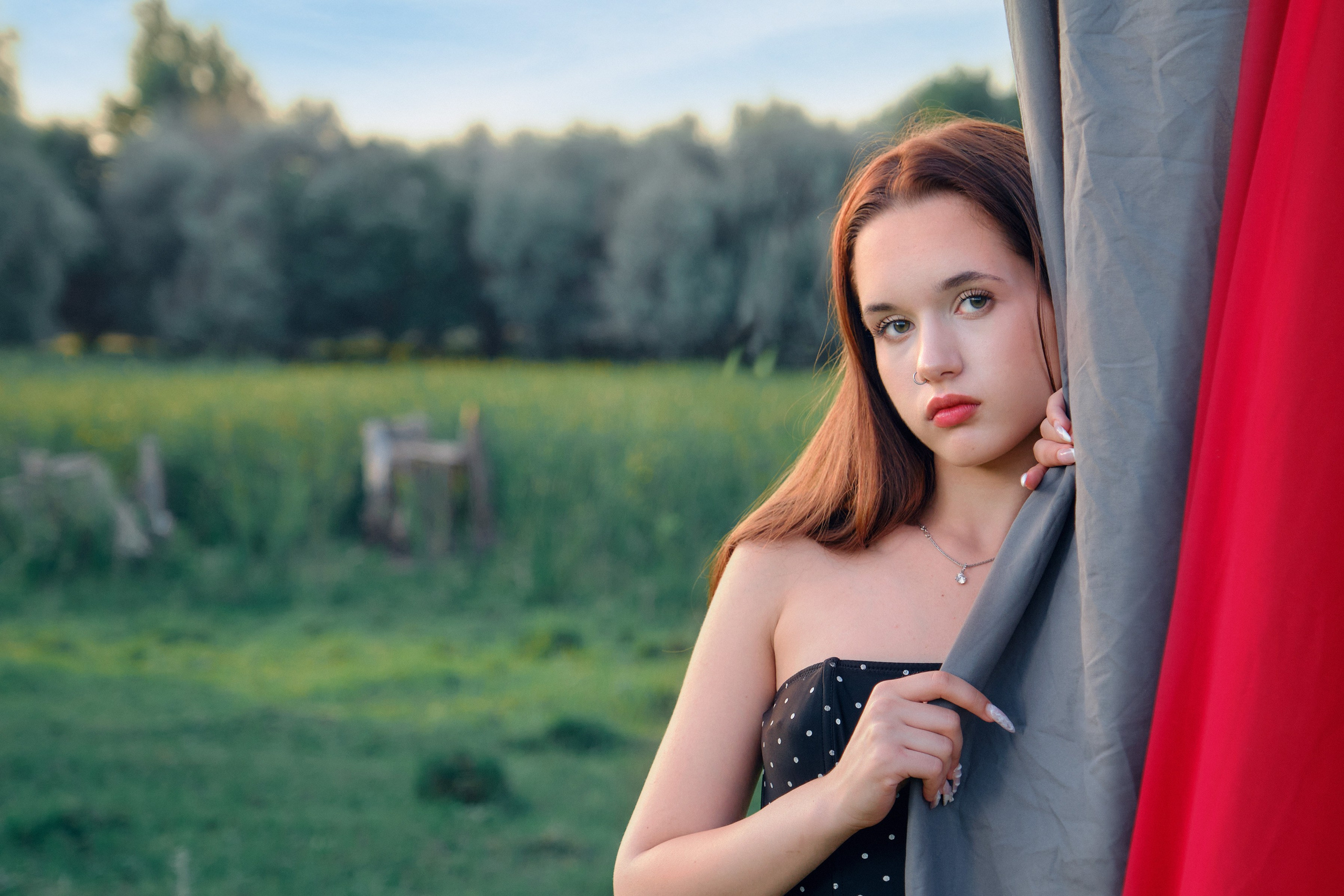 Летняя фотосессия на природе, в лесу, на улице. Семейная с детьми