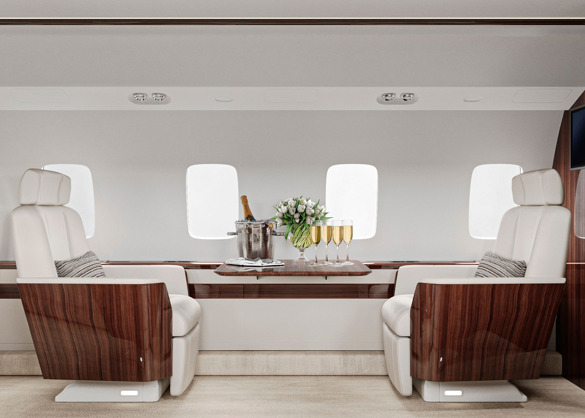 ВИЗУАЛИЗАЦИЯ САМОЛЕТА BOMBARDIER GLOBAL EXPRESS. Irina Balykina — Interior 3D Visualisation