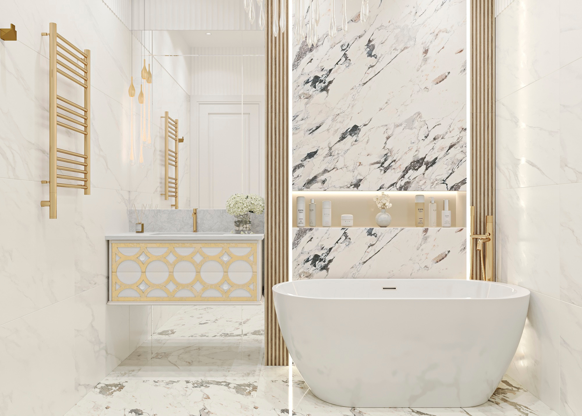 ЖК PRIME PARK 4 (МОСКВА) 86 КВ.М. Irina Balykina — Interior 3D Visualisation